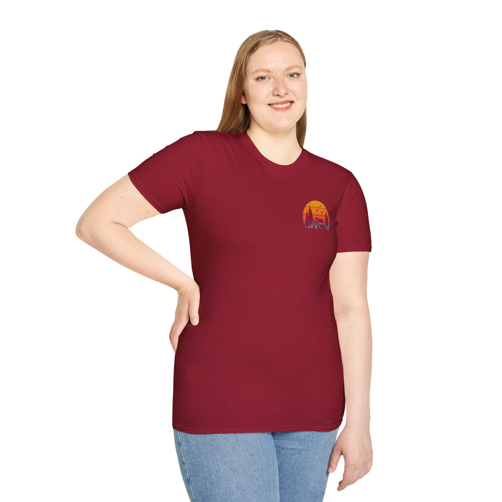 Unisex Softstyle T-Shirt - 'I'd Rather Be Camping' Adventure Tee