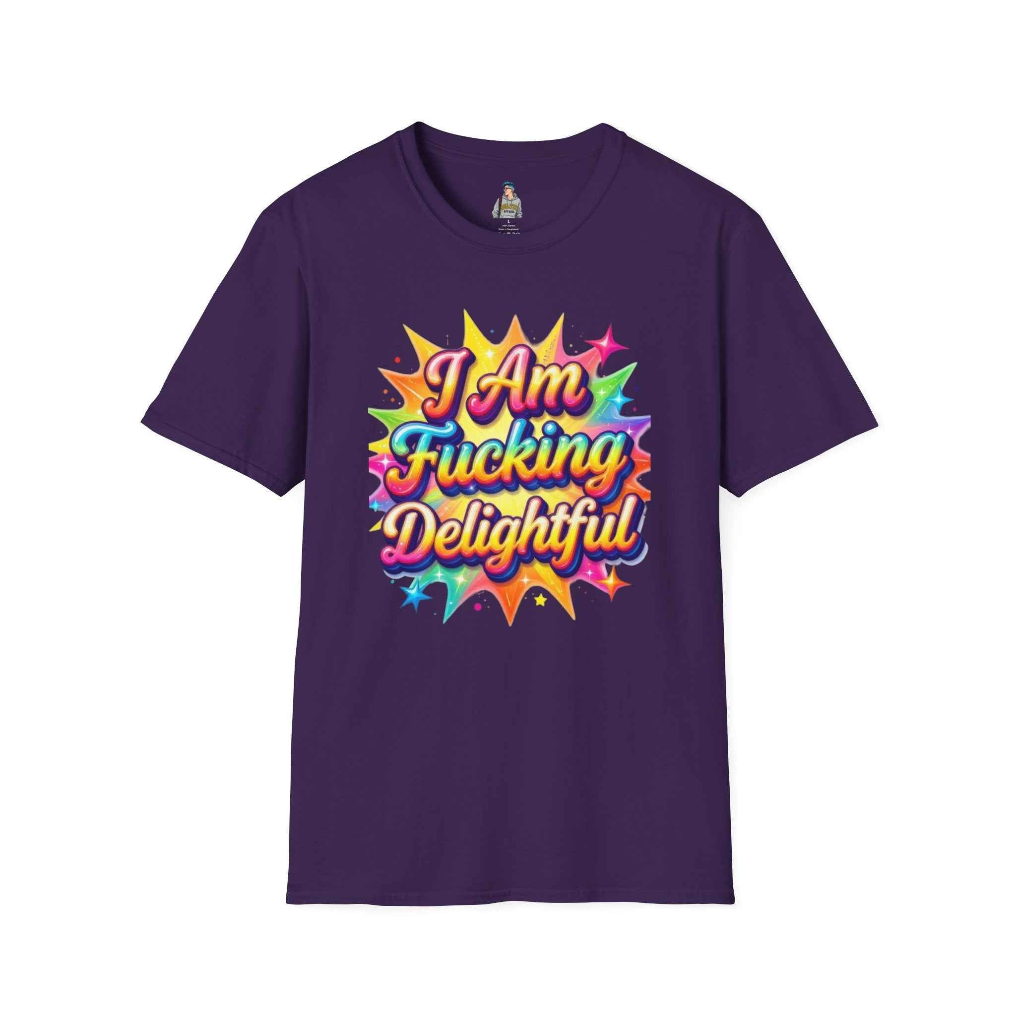 I Am Fucking Delightful T-Shirt - Bold Rainbow Self-Love Graphic Tee