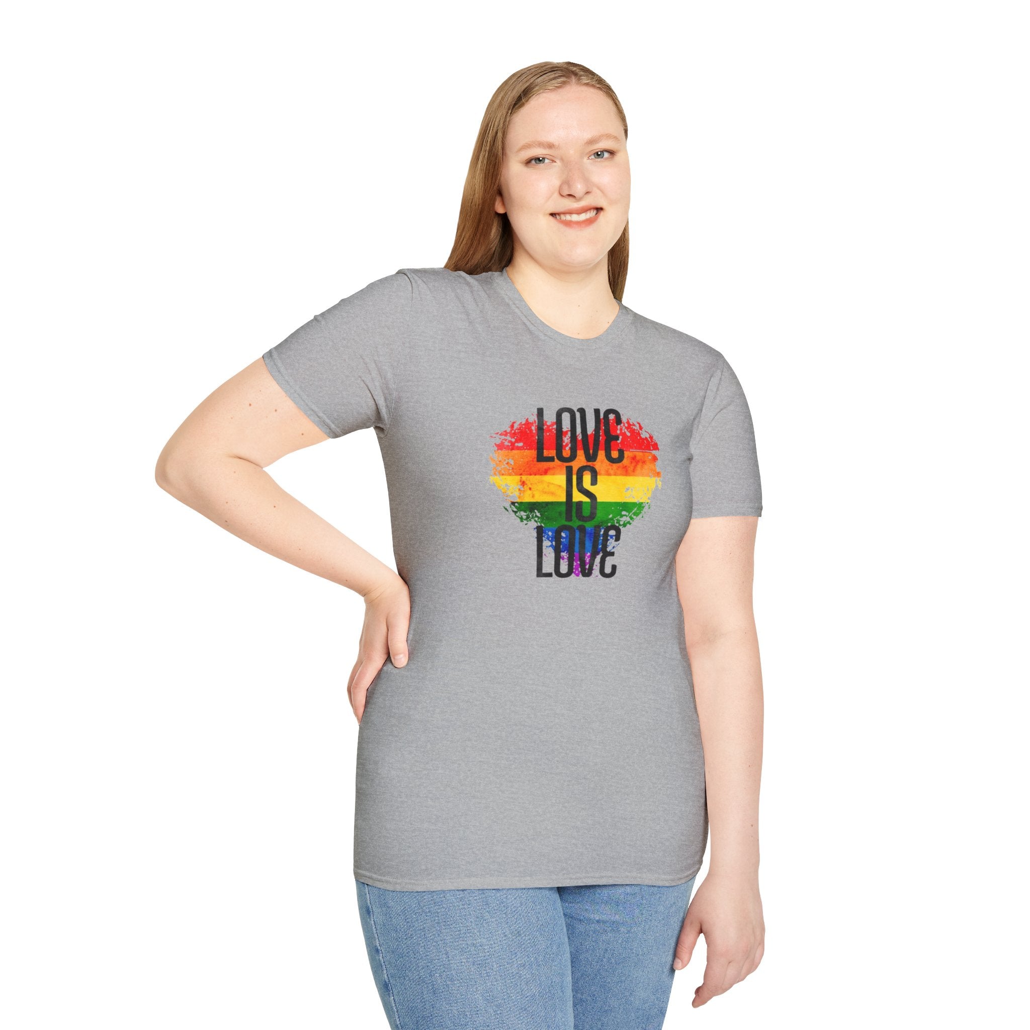 Pride Love Is Love Unisex Softstyle T-Shirt - EqualiTees.Me
