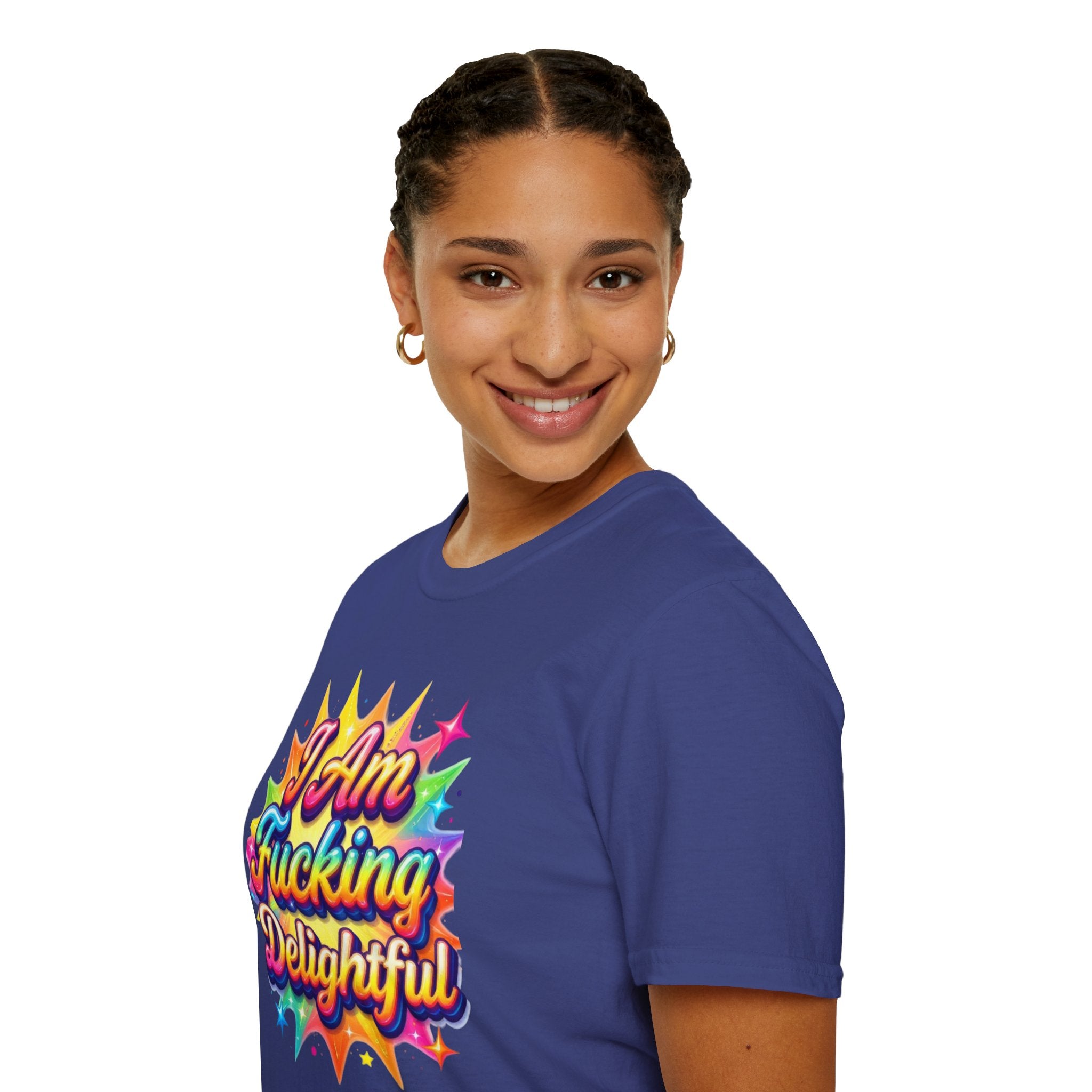 I Am Fucking Delightful T-Shirt - Bold Rainbow Self-Love Graphic Tee