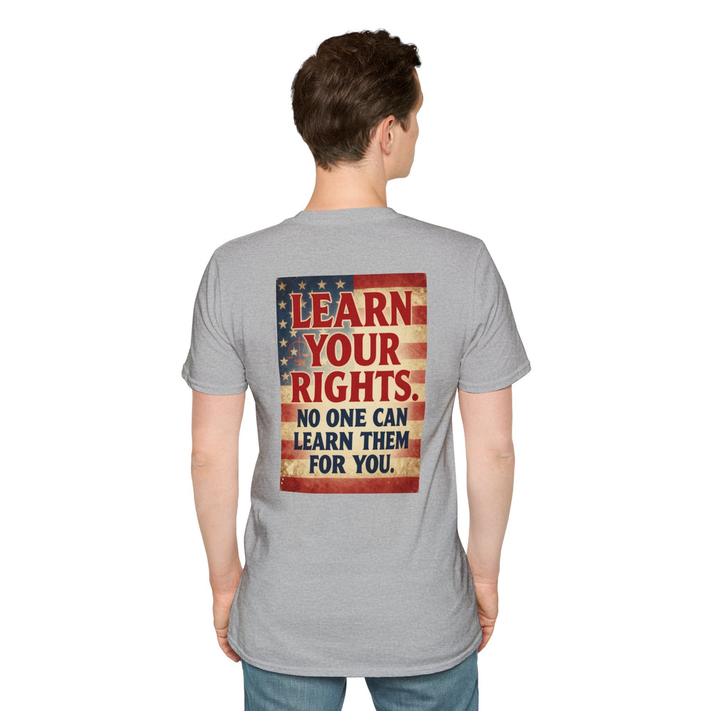 Learn Your Rights T-Shirt — Patriotic American Flag Graphic Tee