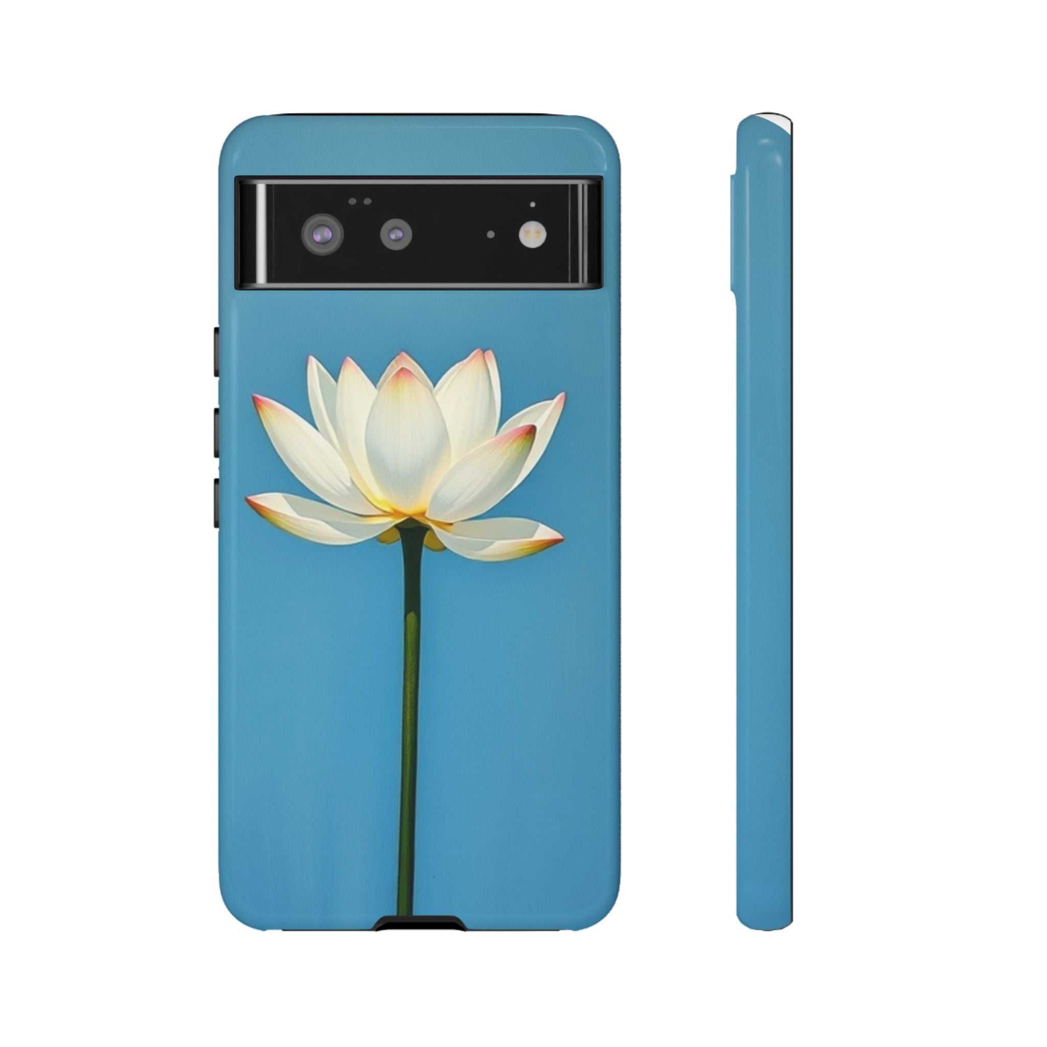 Open White Peace Lily Design Tough Case For Android & iPhone