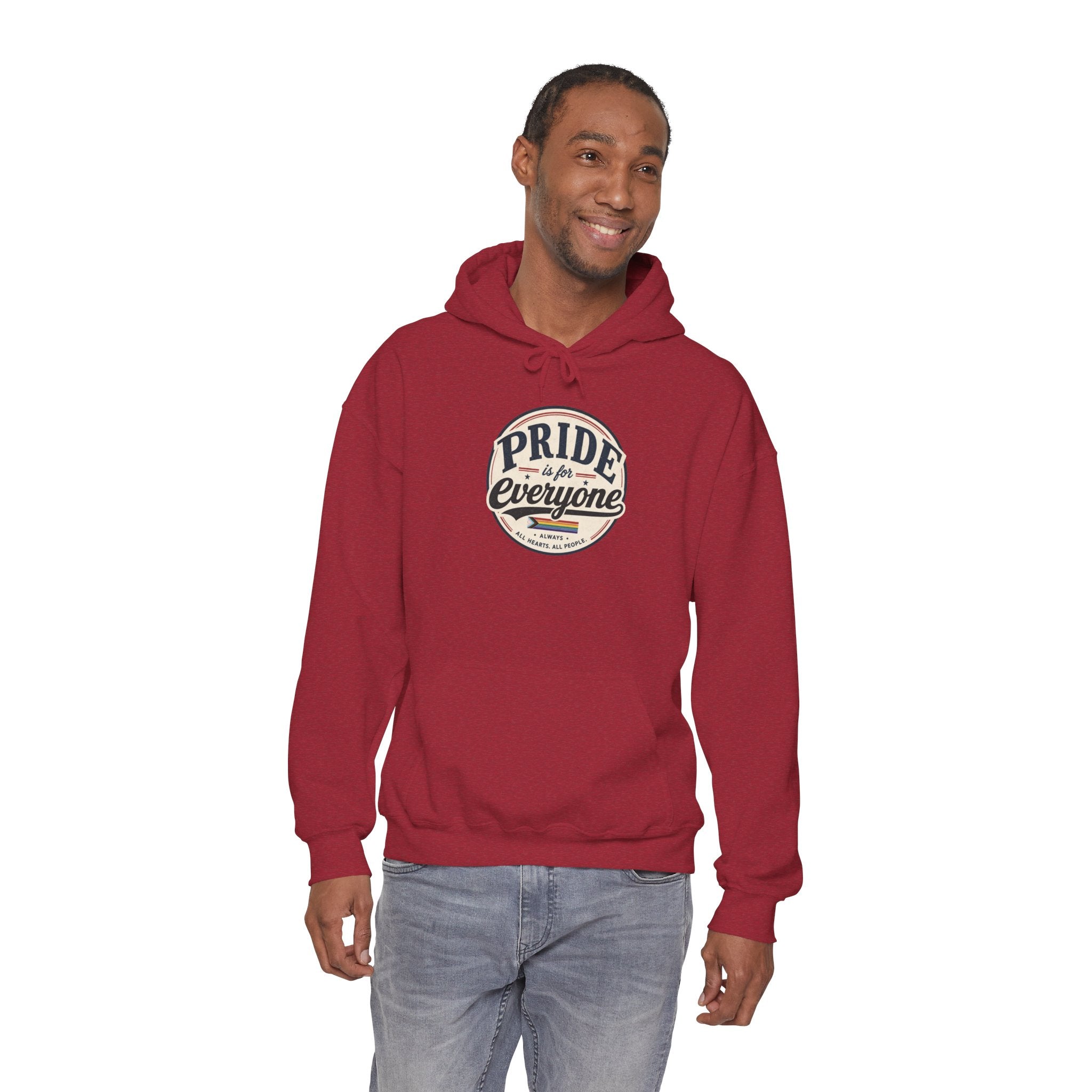 Pride Is For Everyone Pullover Hoodie — Vintage Graphic Inclusivity Sweatshirt