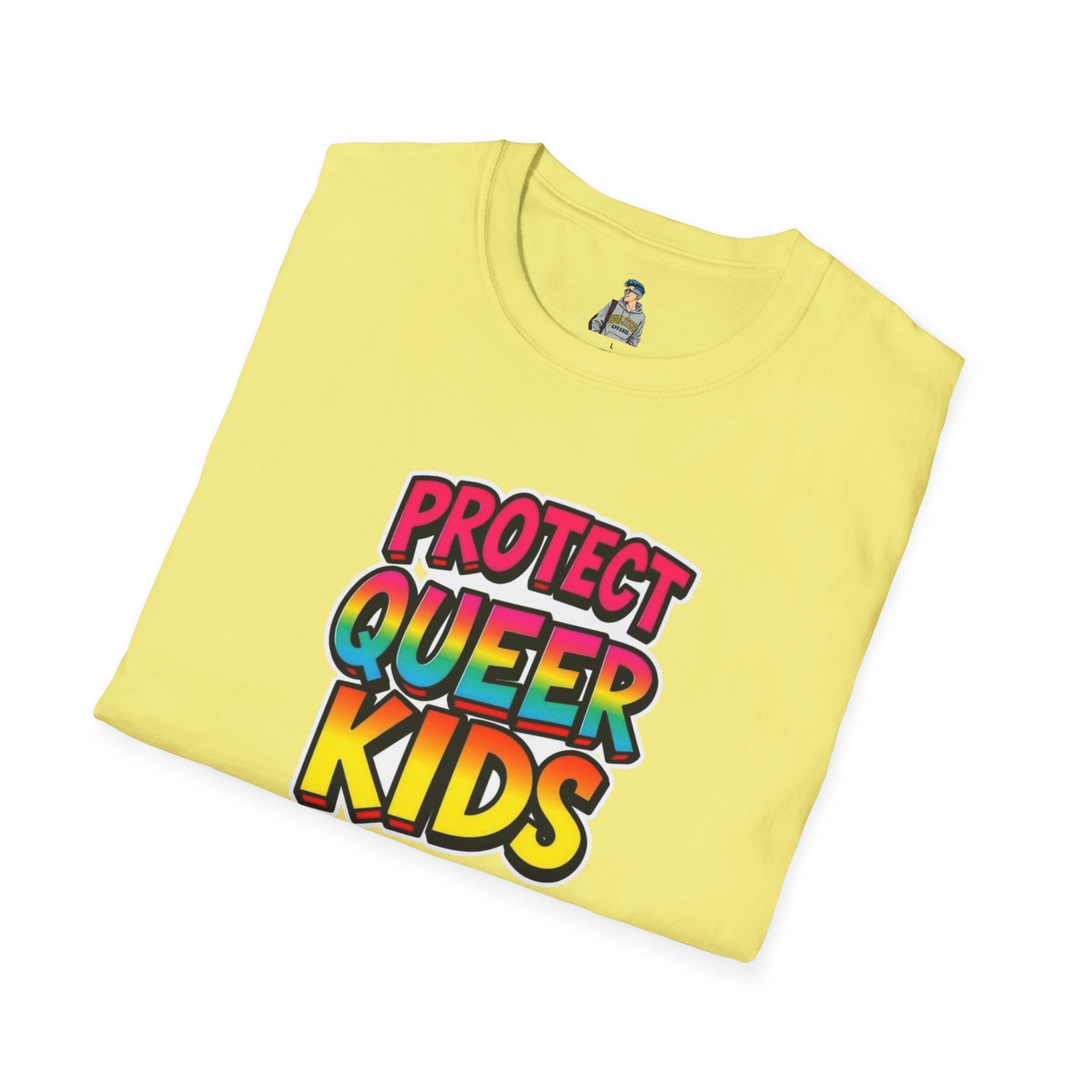 Protect Queer Kids Unisex Softstyle T-Shirt | Inclusive & Comfortable Tee