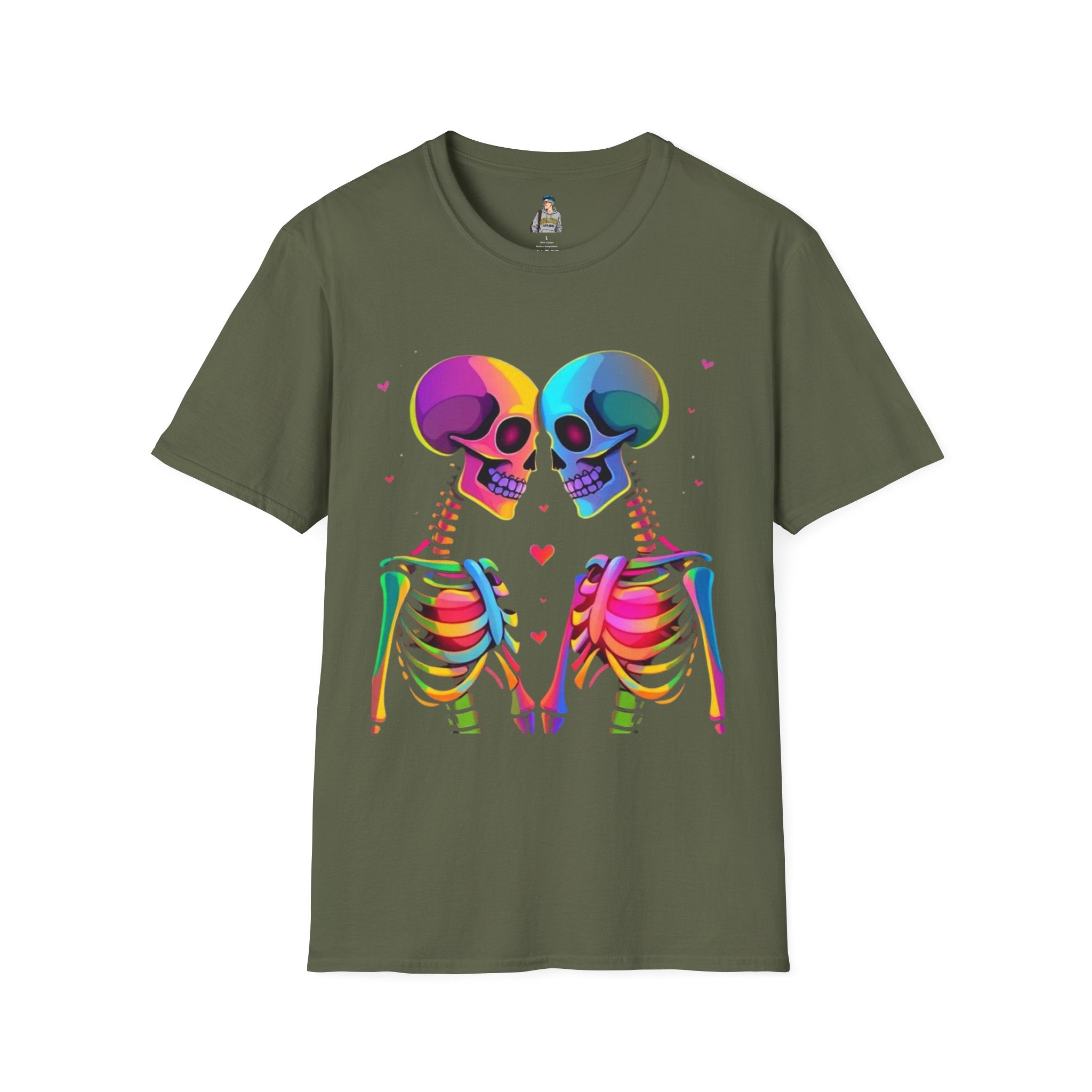 Rainbow Skeleton Love is Deeper Than Skin T-Shirt | Unisex Casual Tee