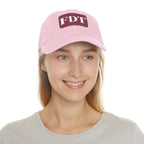 Stylish Dad Hat with FDT Leather Patch - Casual Sun Protection for Dads