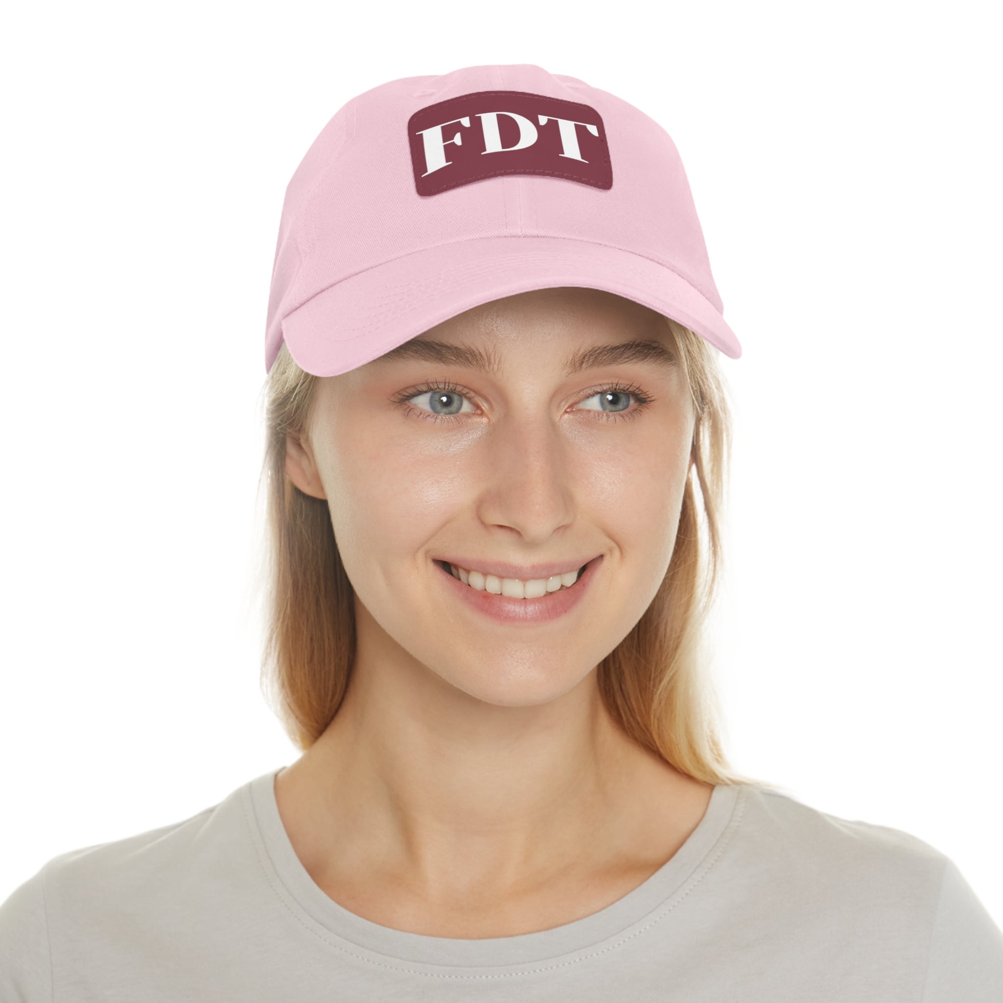 Stylish Dad Hat with FDT Leather Patch - Casual Sun Protection for Dads