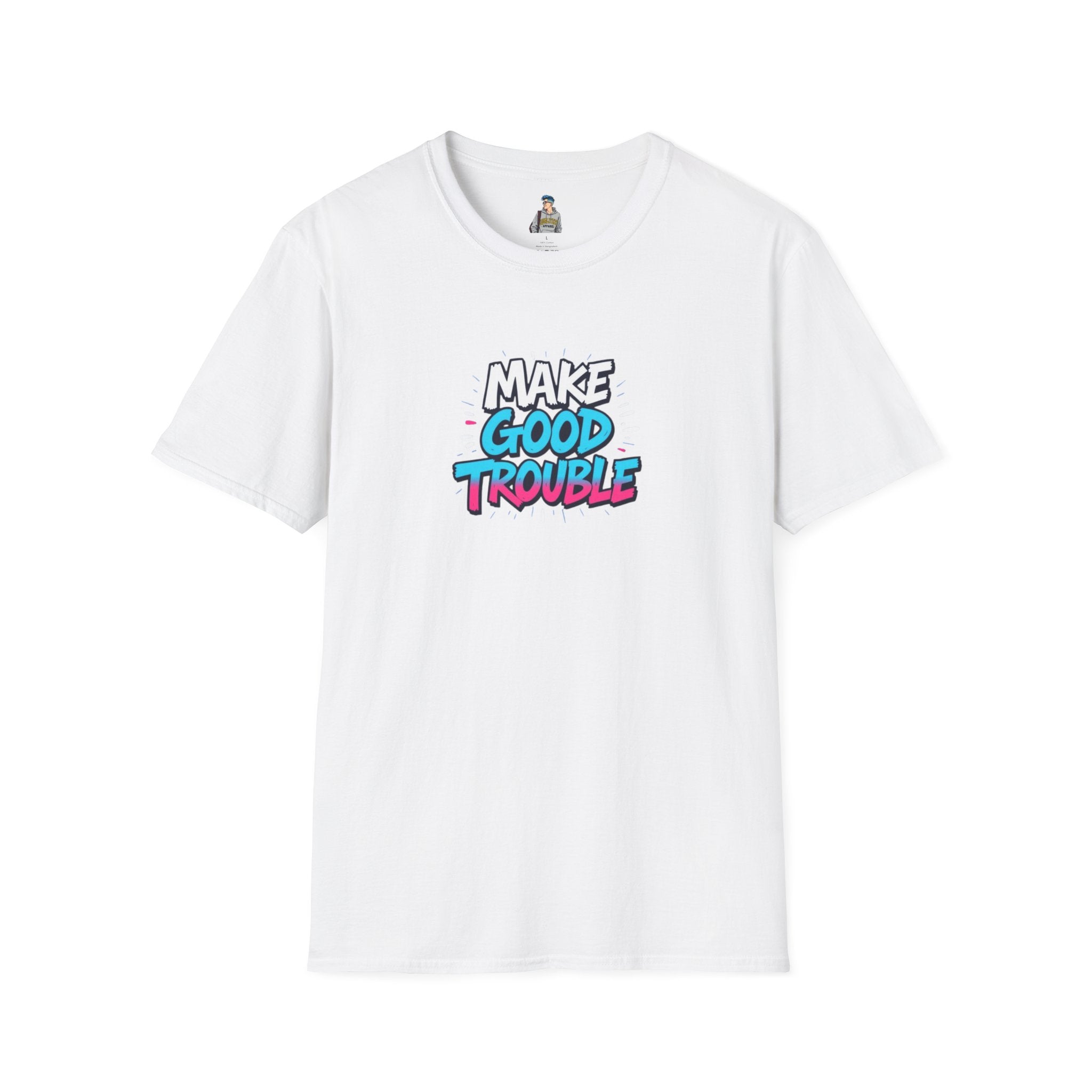 Make Good Trouble Trans Colors Graphic Unisex T-Shirt - Bold Statement Tee for Activists & Dreamers