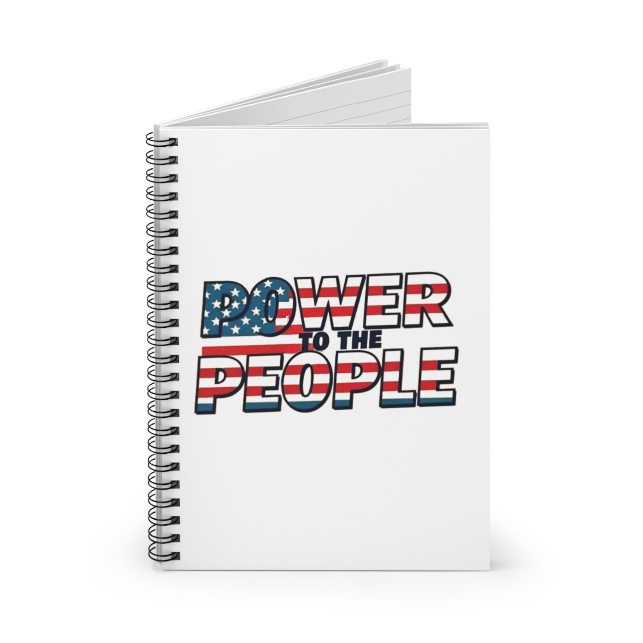 Patriotic Spiral Notebook - Power to the People | Ruled Line Journal for Activists & Students