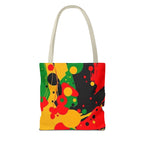 Green, Red Yellow Paint Splatter Tote Bag