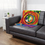 Rainbow Circles and Swirls - Microfiber Blanket
