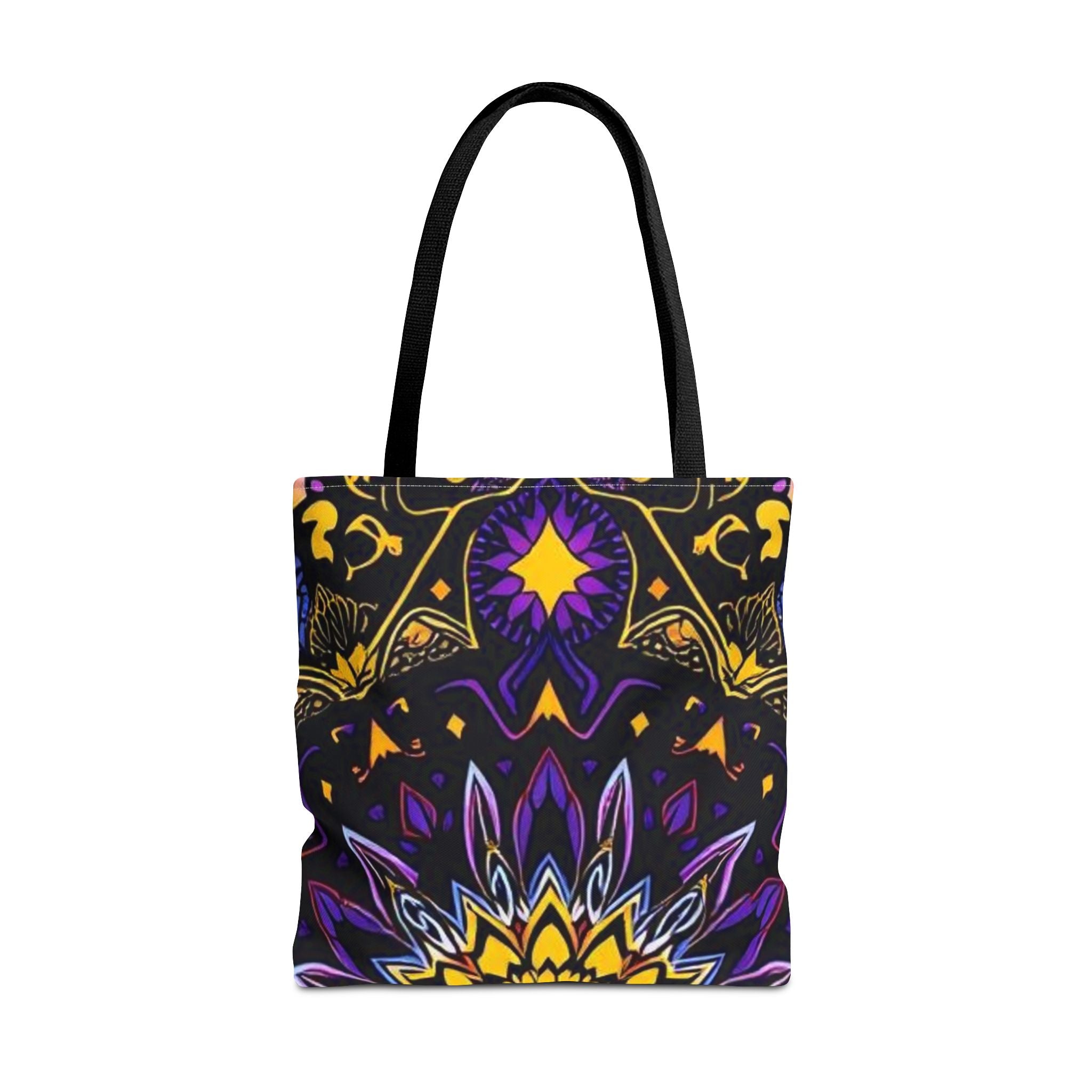 Purple & Yellow Design Tote Bag