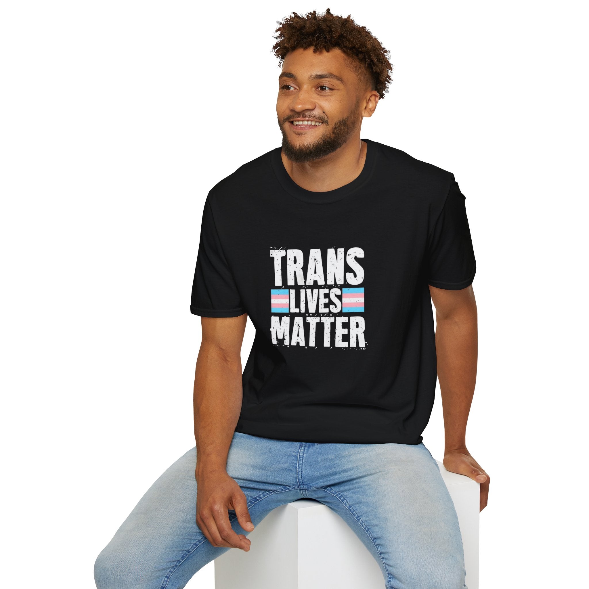 Trans Lives Matter Unisex Softstyle T-Shirt - Support LGBTQ+ Rights