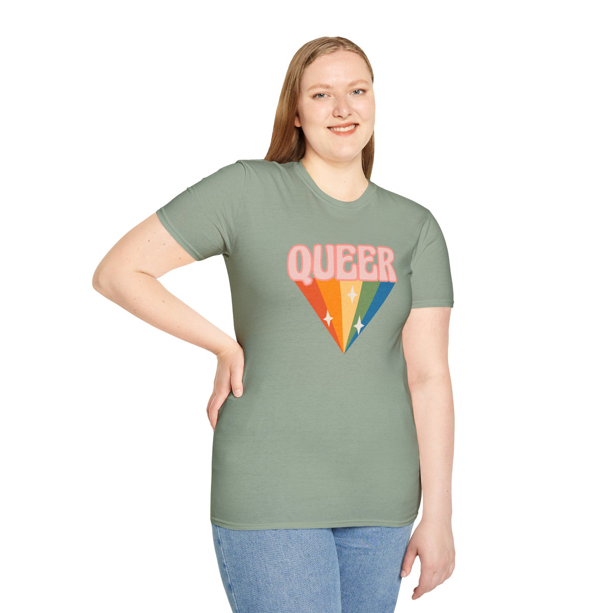 Queer Rainbow Sparkle Pride Tree Las Vegas T-Shirt