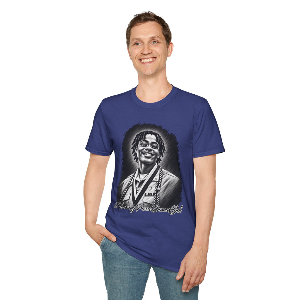 Smiling Portrait Front - In Memory of Pierre Damas Bel T-Shirt