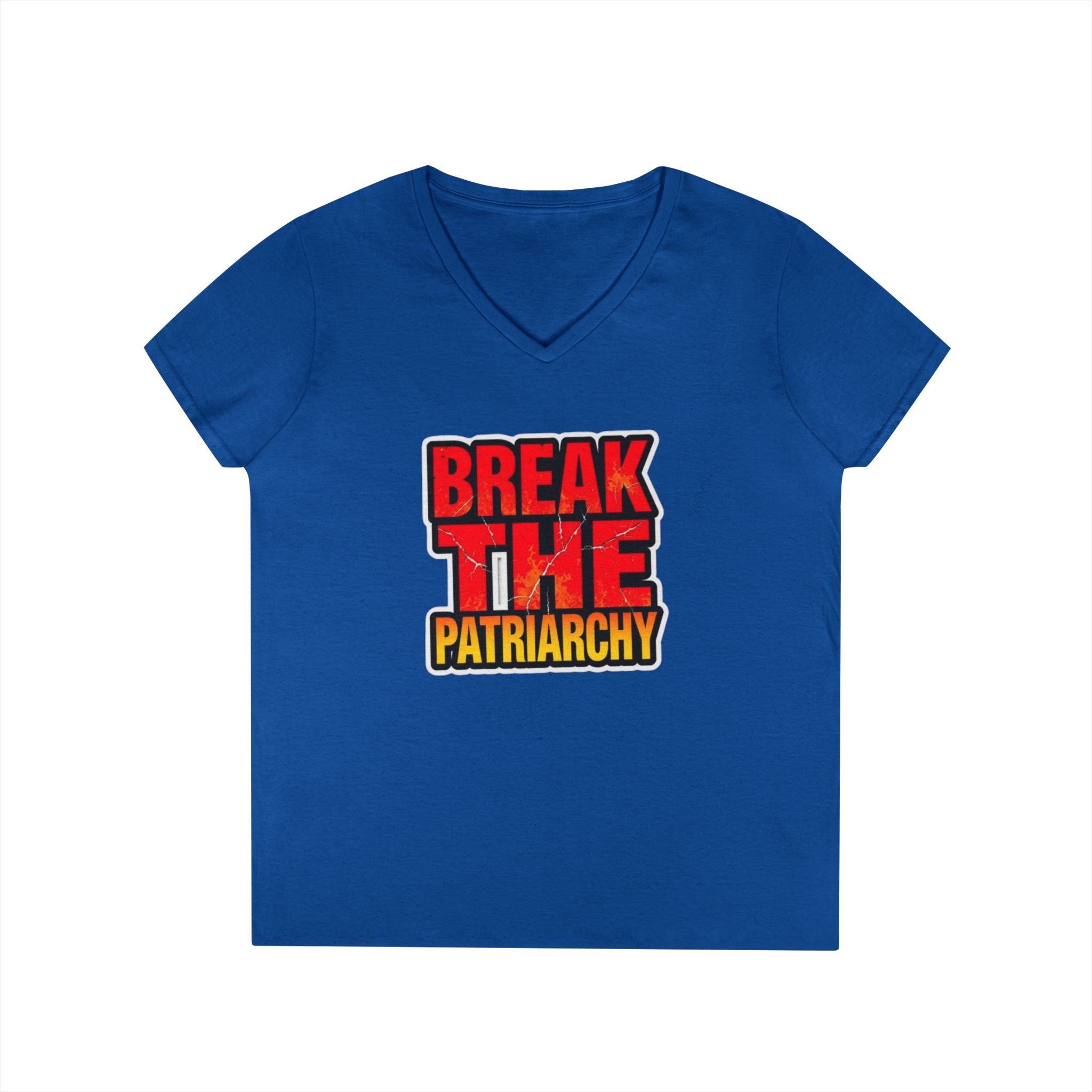 Women's Empowerment V-Neck T-Shirt - Break The Patriarchy