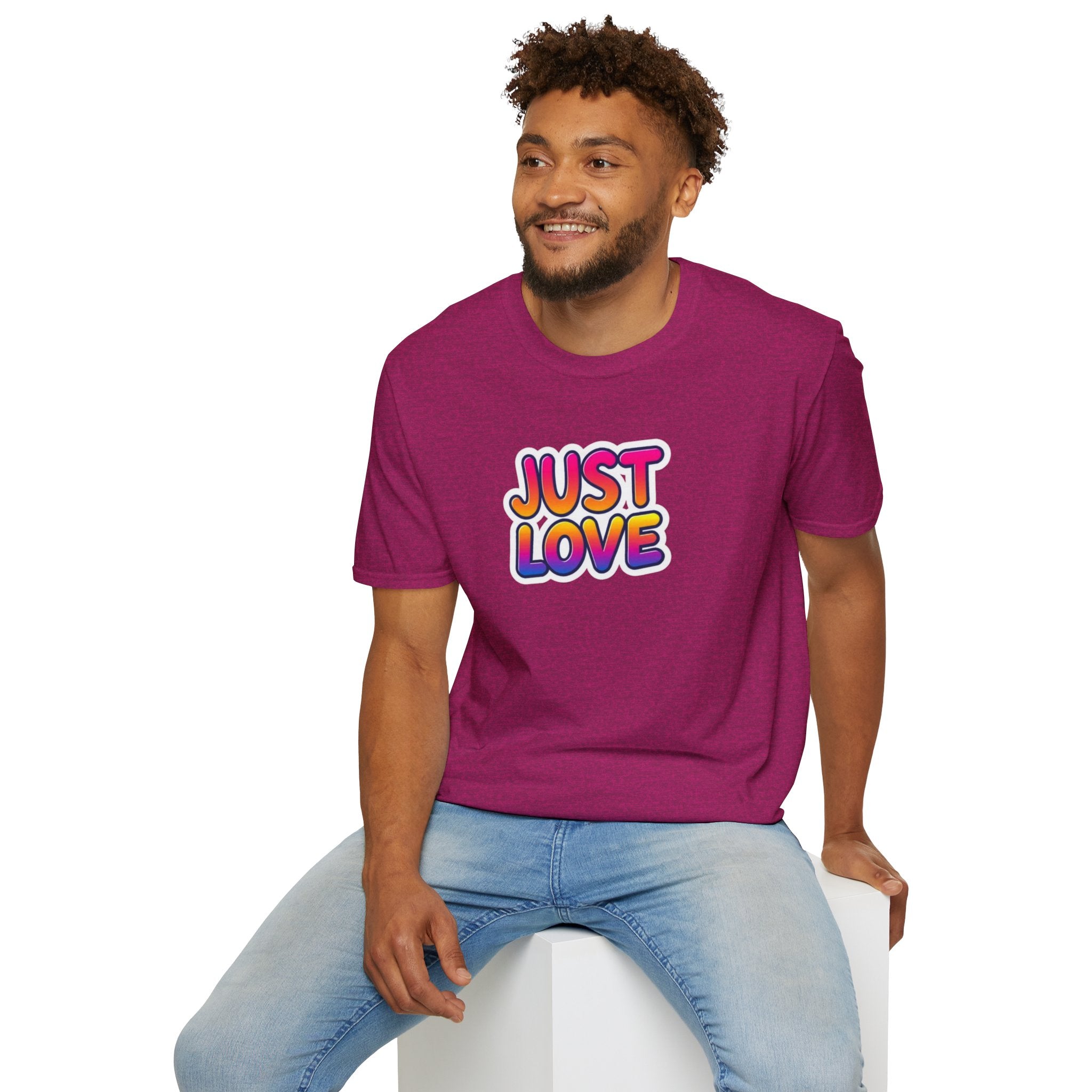 Just Love Unisex Softstyle T-Shirt | Perfect for Pride, Anniversaries, and Everyday Wear