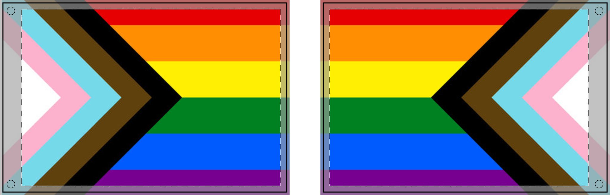Inclusive Rainbow Pride Double Sided Flag - Celebrate Inclusivity and Diversity