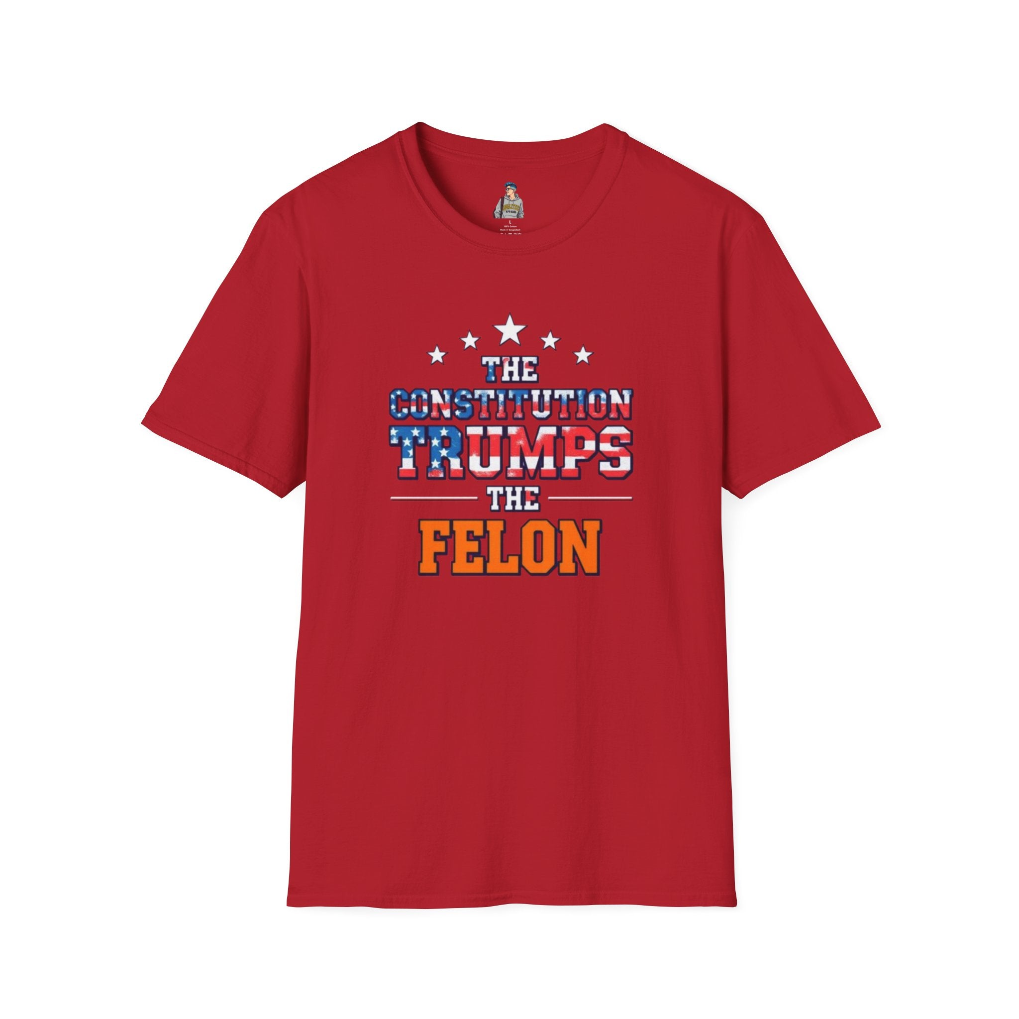 Unisex Patriotic T-Shirt - The Constitution Trumps the Felon