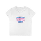 Protect Trans Kids Ladies' V-Neck T-Shirt - Supportive & Stylish Pride Apparel