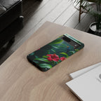 Android OR iPhone Compatible Cases - Tropical Flower & Bird Design - Unique Tough Cases