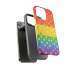 Rainbow Polka Dot Tough Phone Case for iPhone