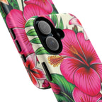 Tropical Hibiscus Phone Case for iPhone — Floral Tough Protective Cover