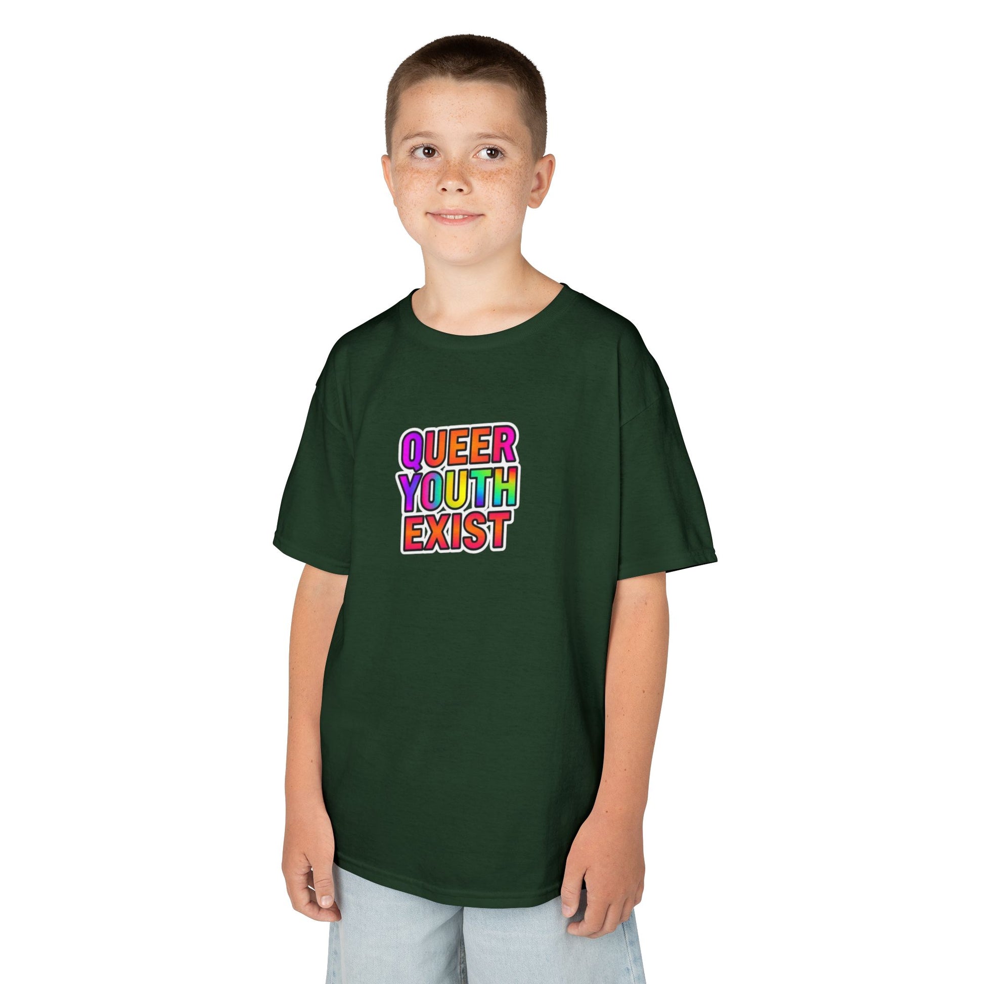 QUEER YOUTH EXIST Kids Heavy Cotton™ Tee - Pride Shirt for Children