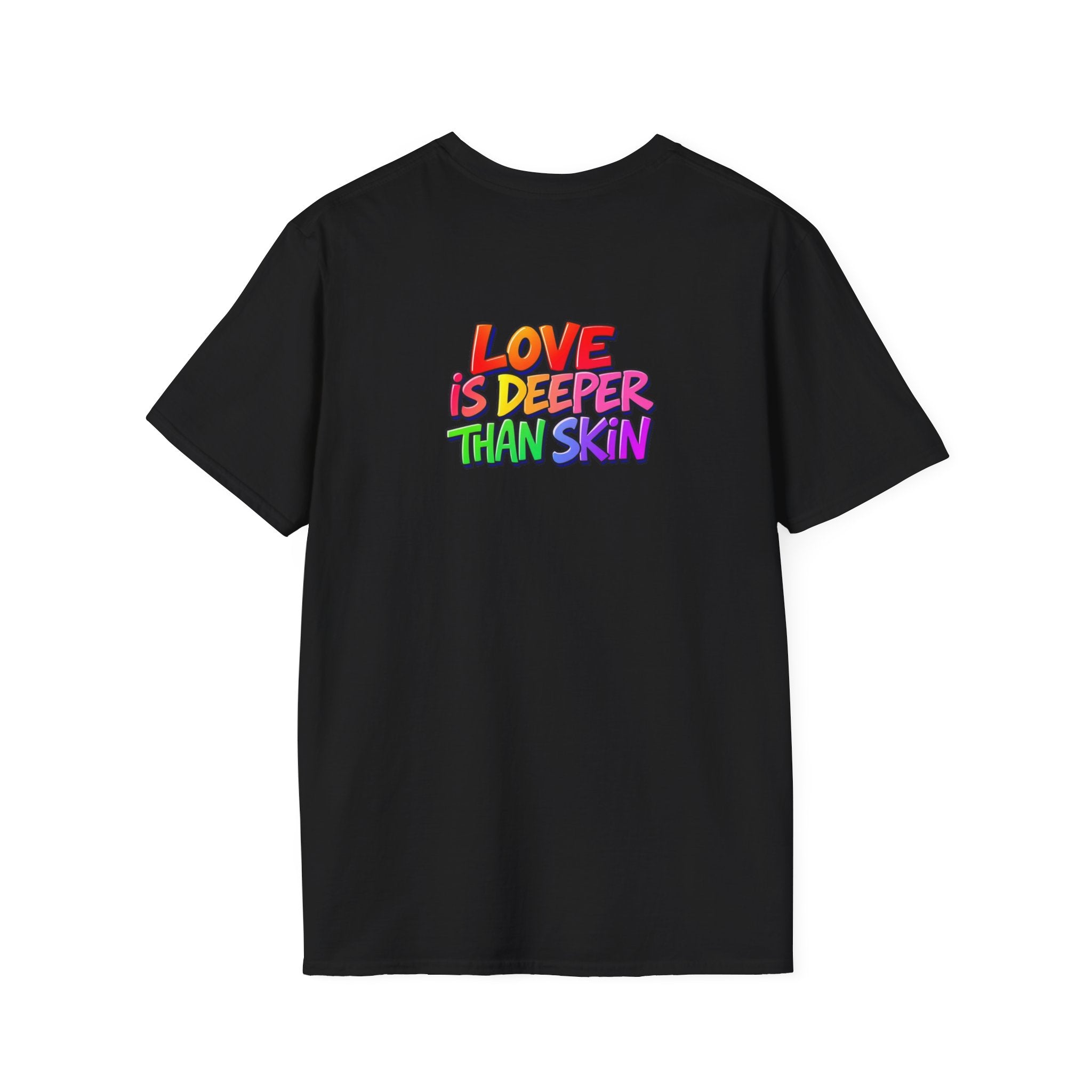 Rainbow Skeleton Love is Deeper Than Skin T-Shirt | Unisex Casual Tee