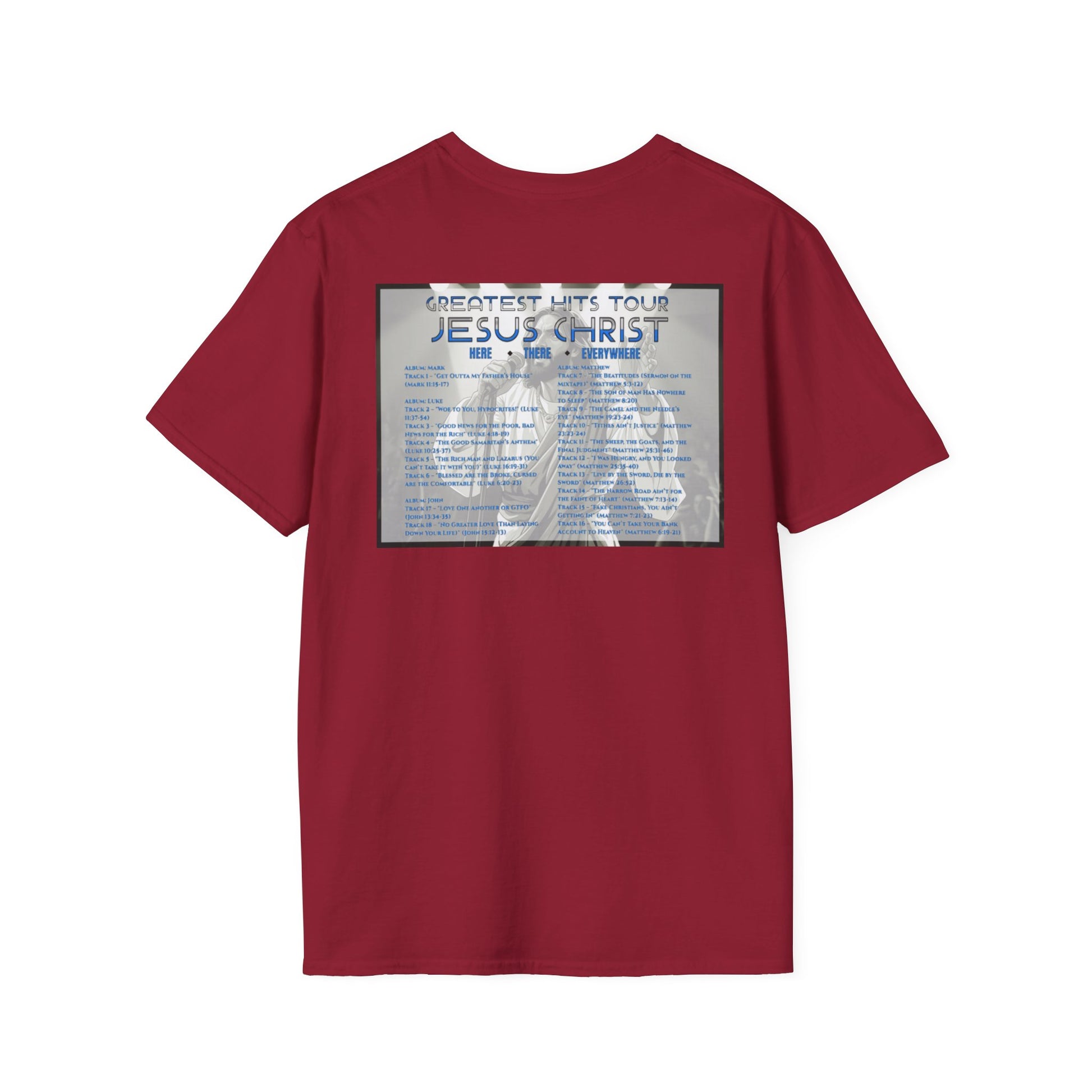 Unisex Softstyle T-Shirt - Jesus Christ Greatest Hits Tour Tee