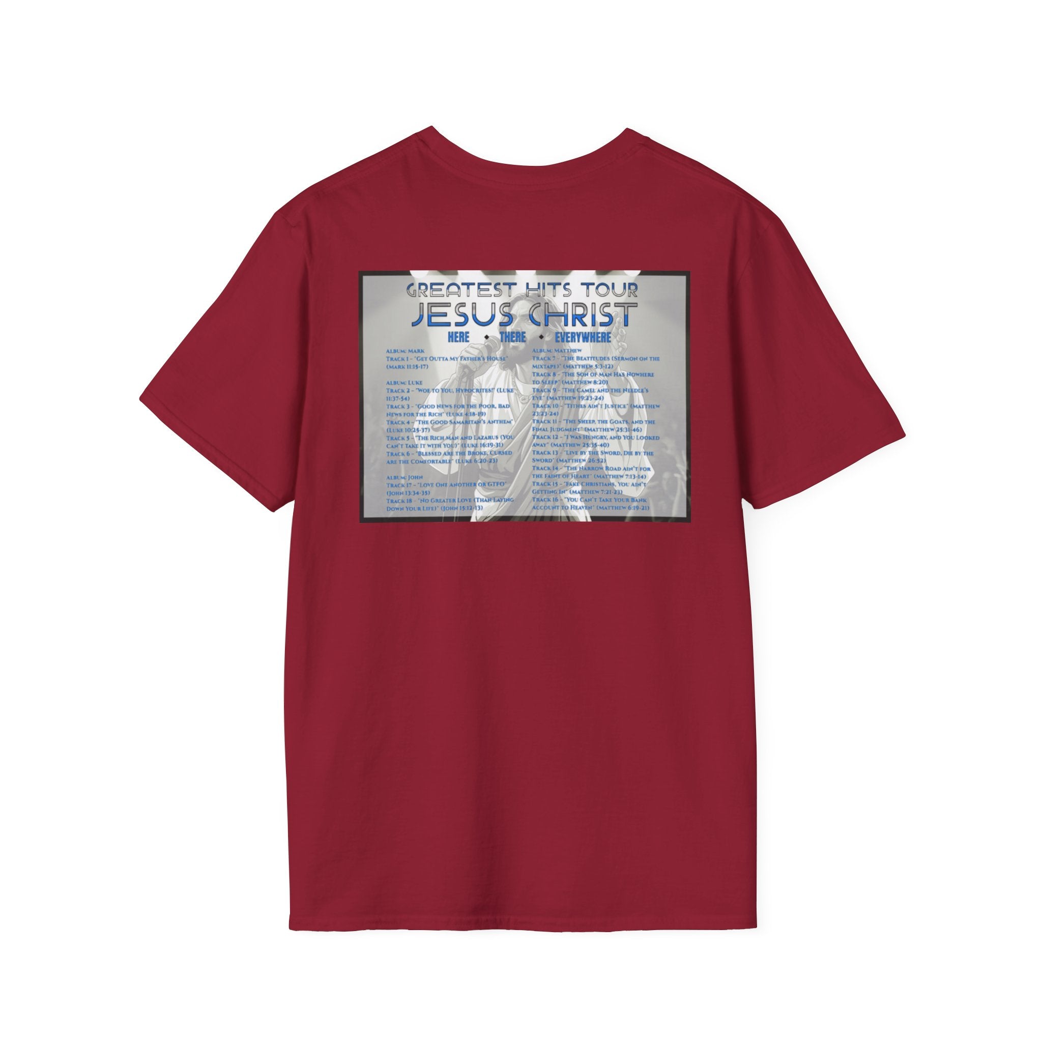 Unisex Softstyle T-Shirt - Jesus Christ Greatest Hits Tour Tee