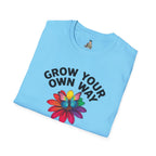 Unisex Softstyle T-Shirt - 'Grow Your Own Way' Floral Design for Queer Pride