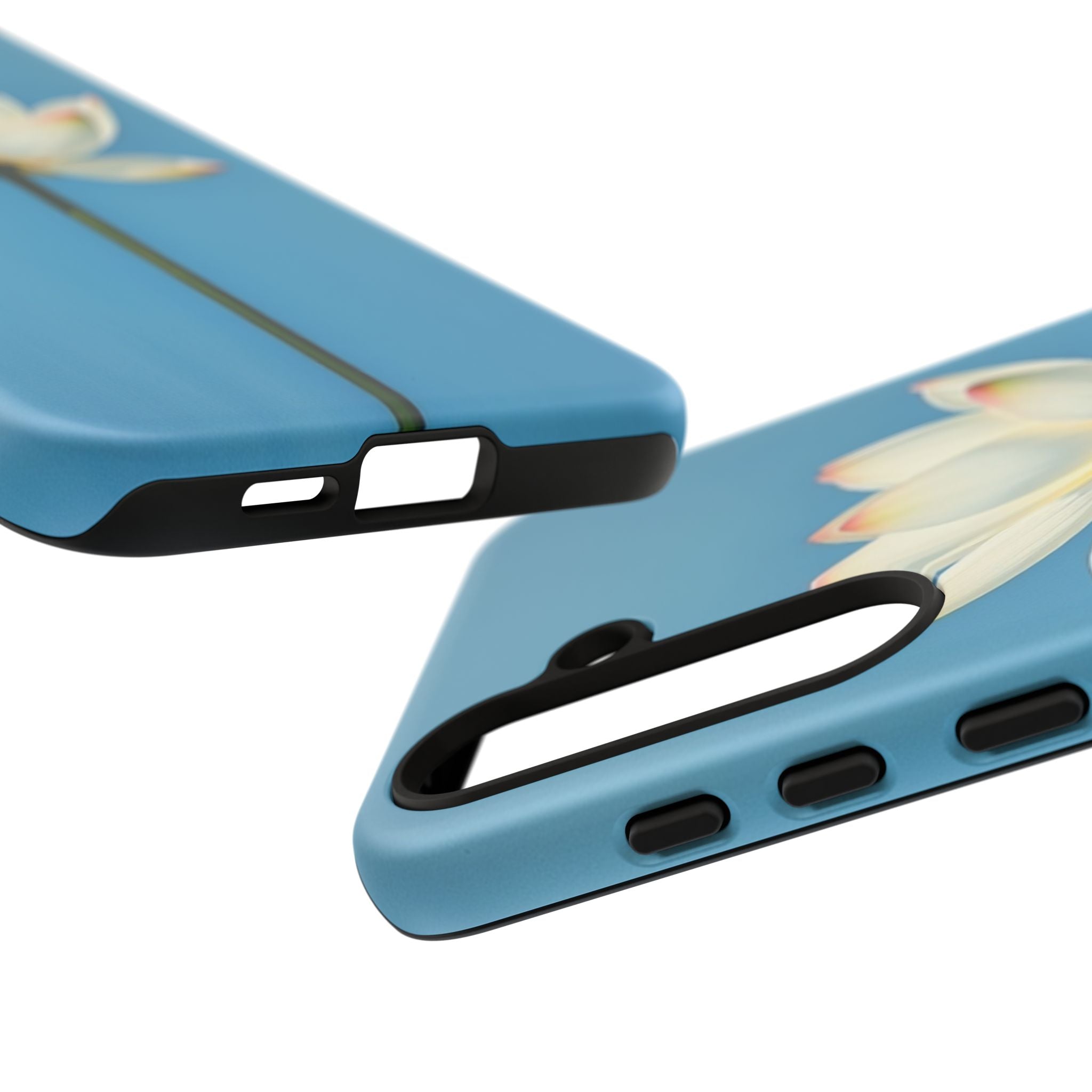 Open White Peace Lily Design Tough Case For Android & iPhone