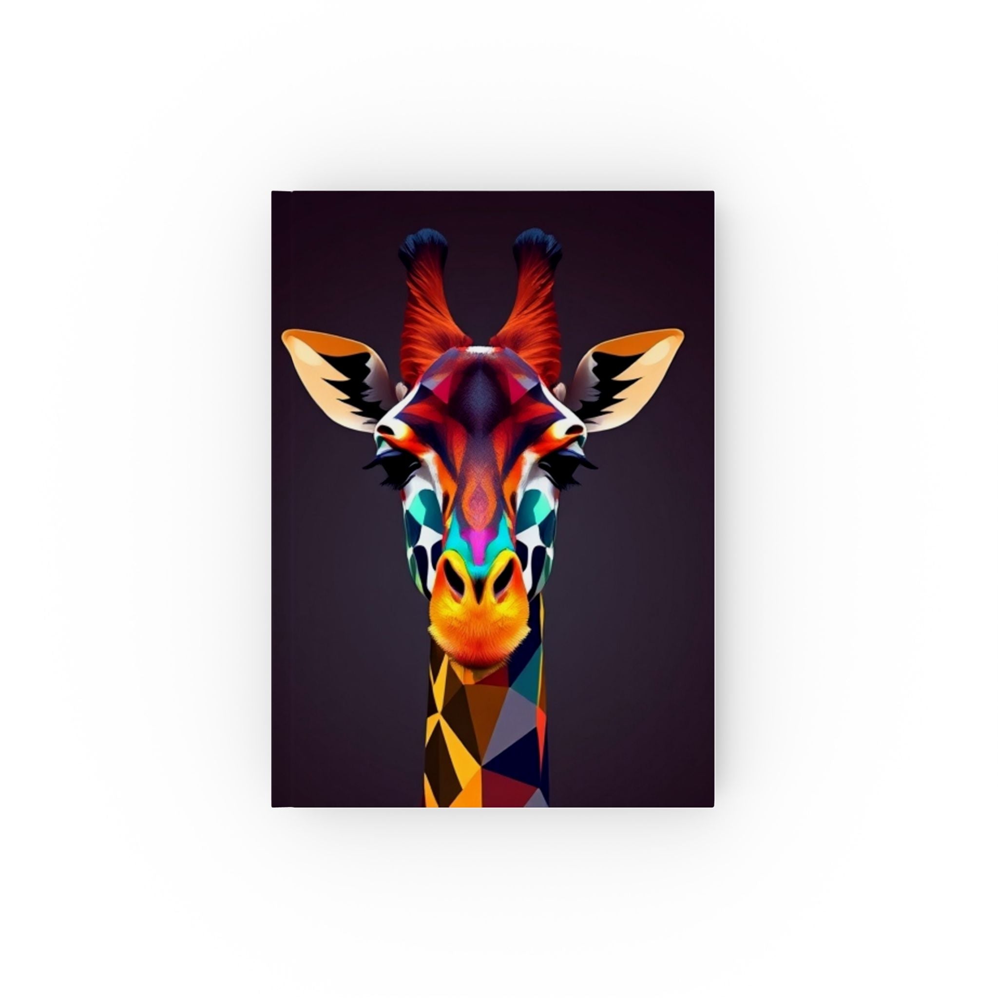 Fractal Giraffe Hard Backed Journal - Perfect for Gifts, Journaling, and Celebrations