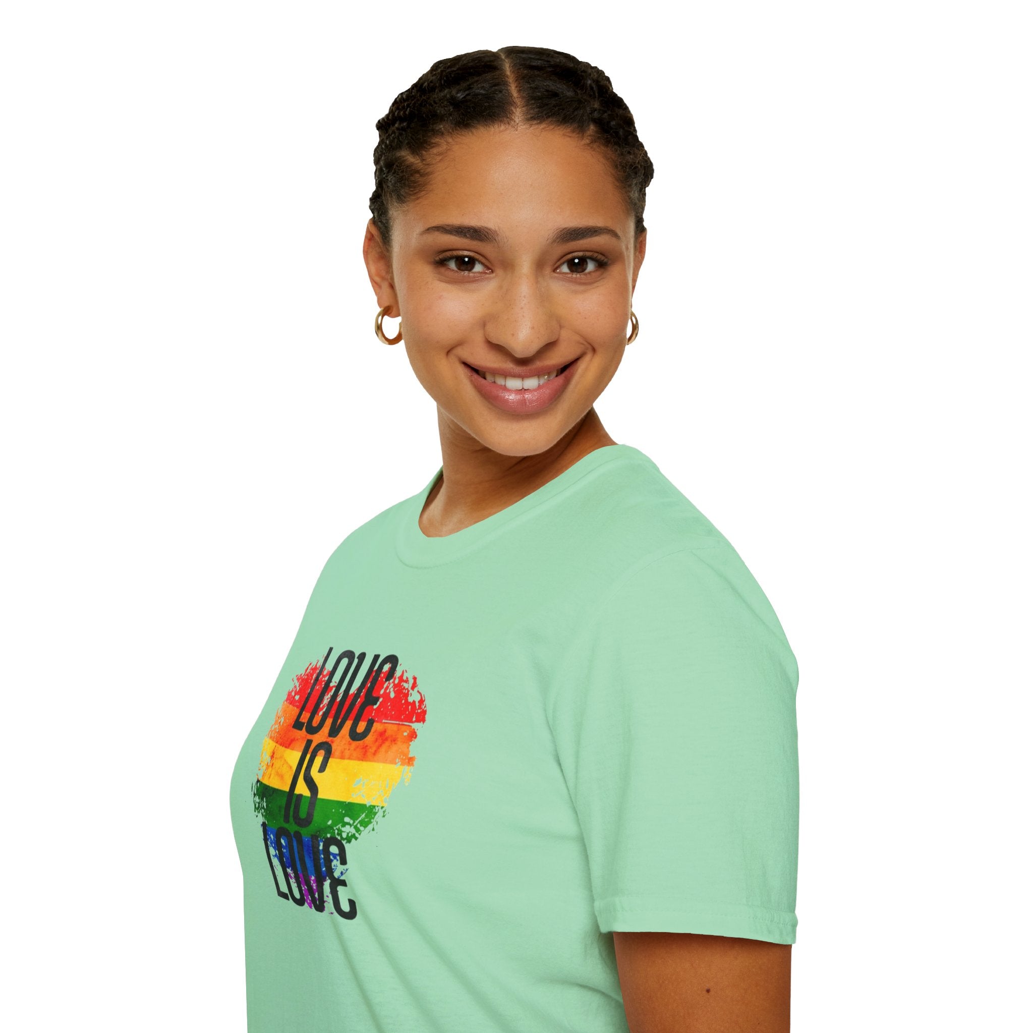 Pride Love Is Love Unisex Softstyle T-Shirt - EqualiTees.Me