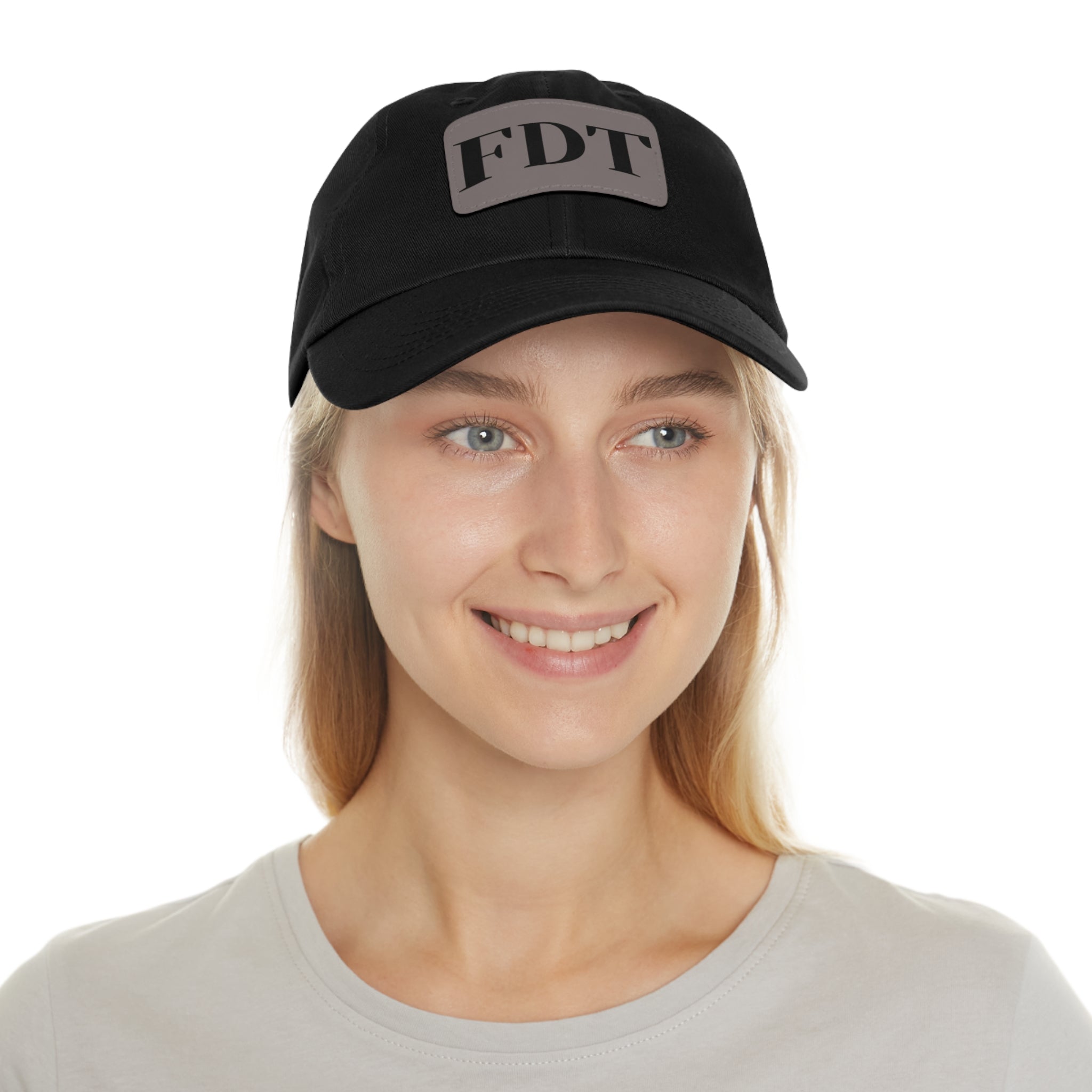 Stylish Dad Hat with FDT Leather Patch - Casual Sun Protection for Dads