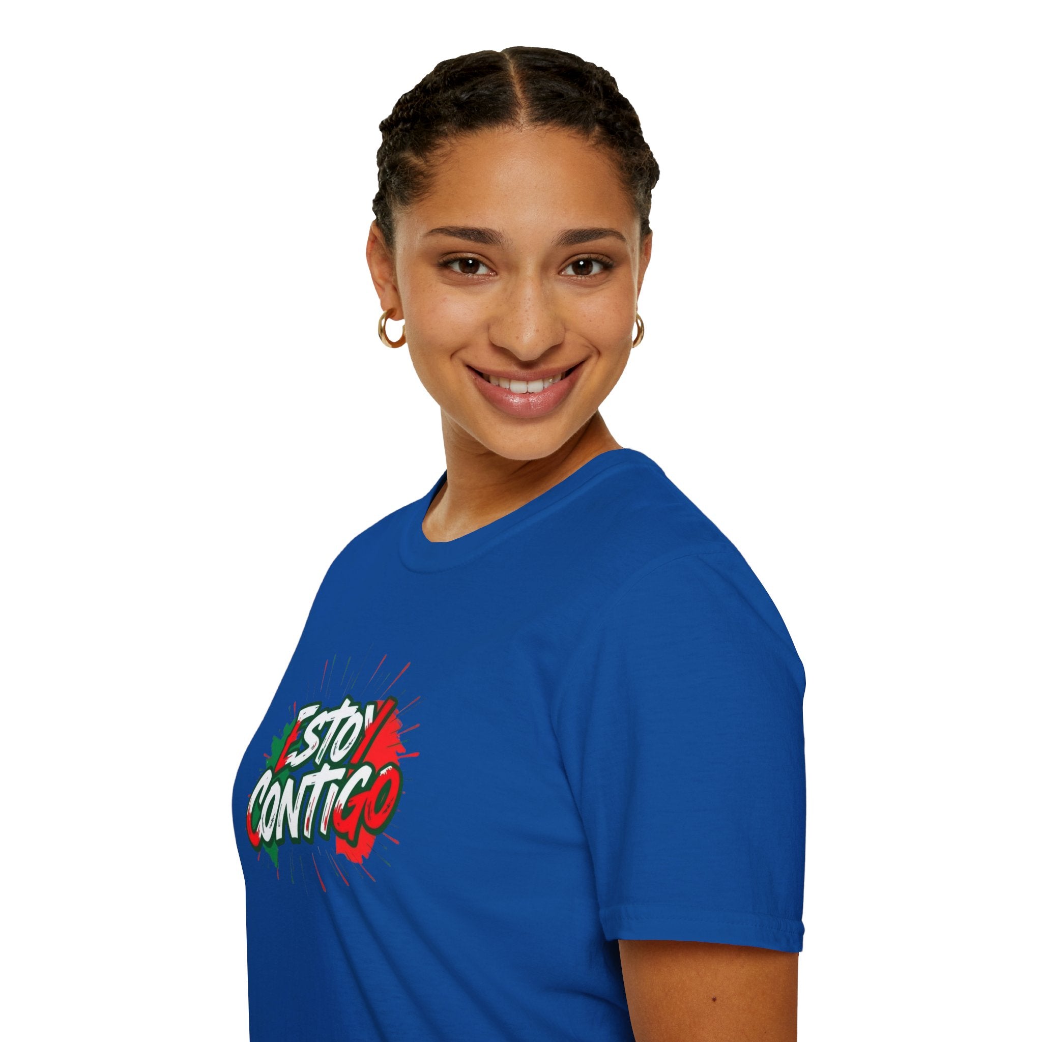 Immigrants Make America Great T-Shirt Estoy Contigo (I Am With You) Unisex Softstyle T-Shirt Classic Protest Tee