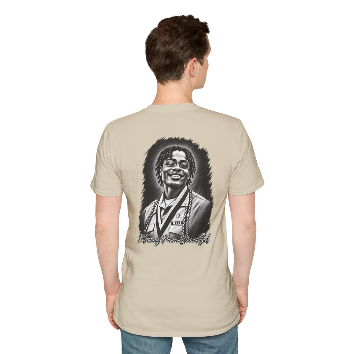 Portrait Front and Back - In Memory of Pierre Damas Bel T-Shirt