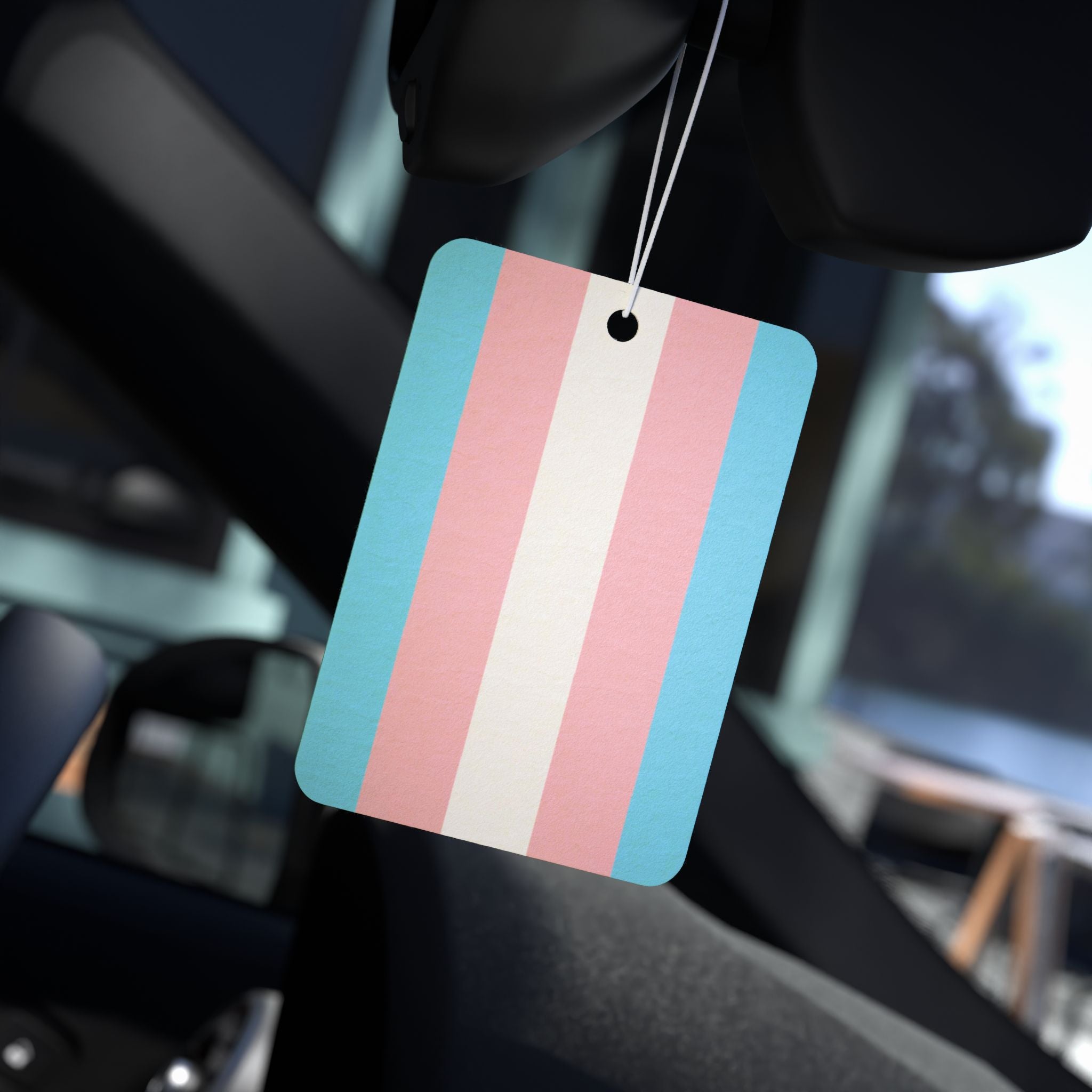 Trans Pride Flag Car Air Freshener - Eclectic and Aromatic