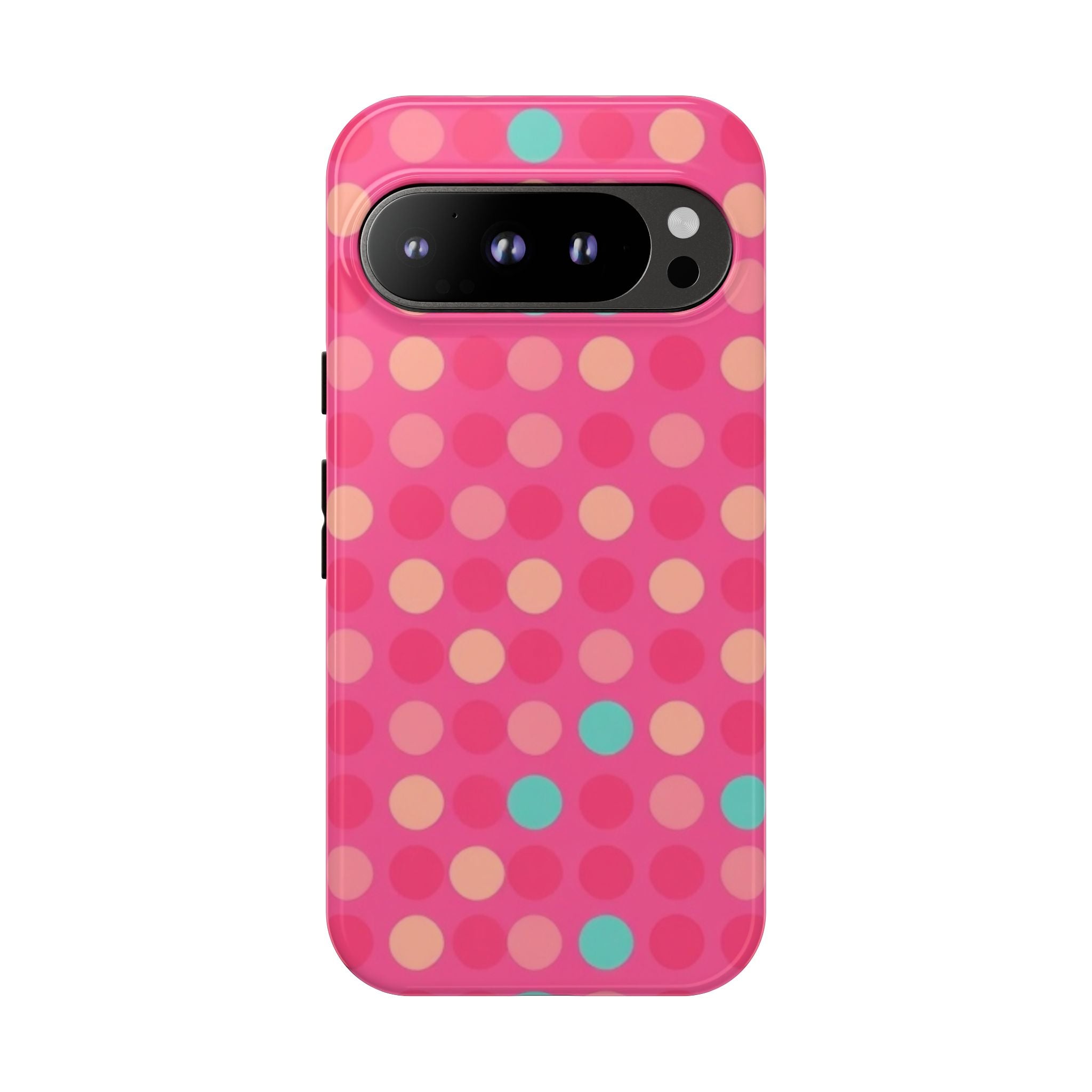 Android OR iPhone Protective Cases - Retro Polka Dots Pattern Tough Case
