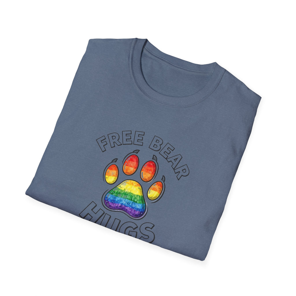 Free Bear Hugs Rainbow Paw T-Shirt