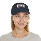 Stylish Dad Hat with FDT Leather Patch - Casual Sun Protection for Dads