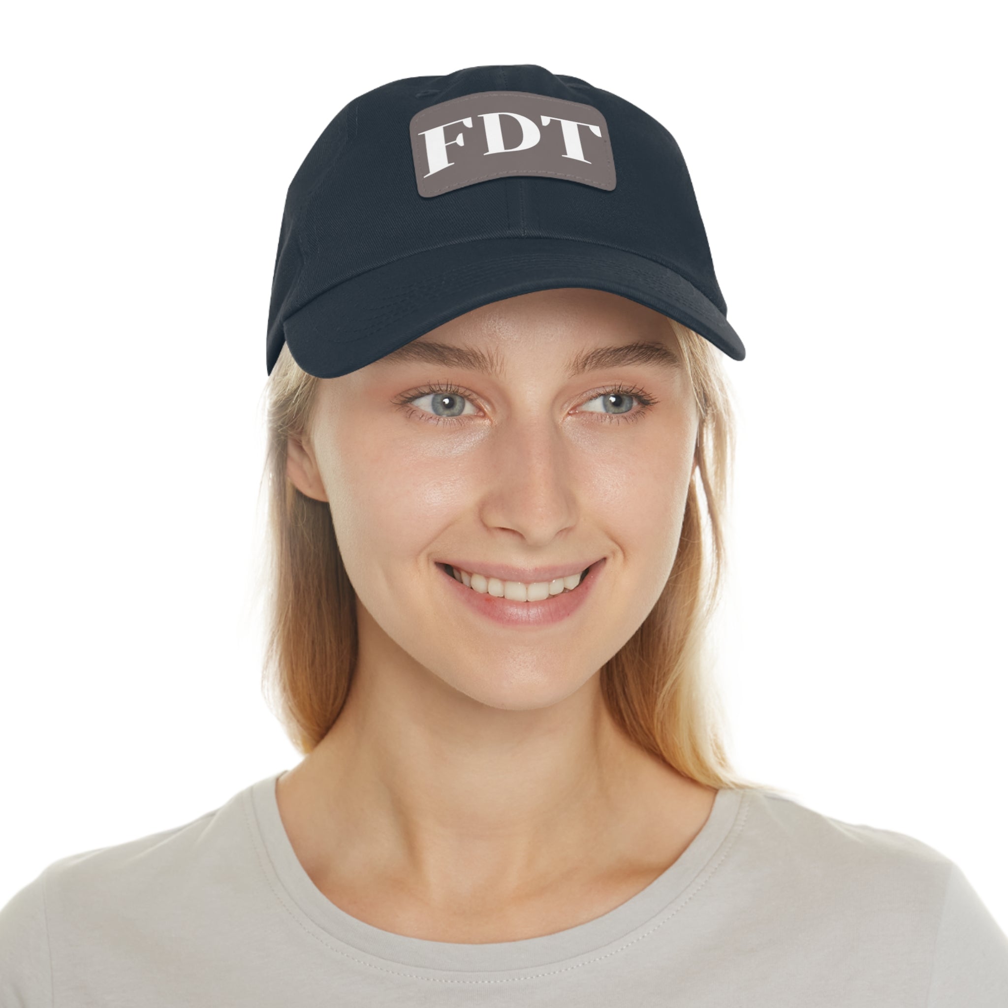 Stylish Dad Hat with FDT Leather Patch - Casual Sun Protection for Dads