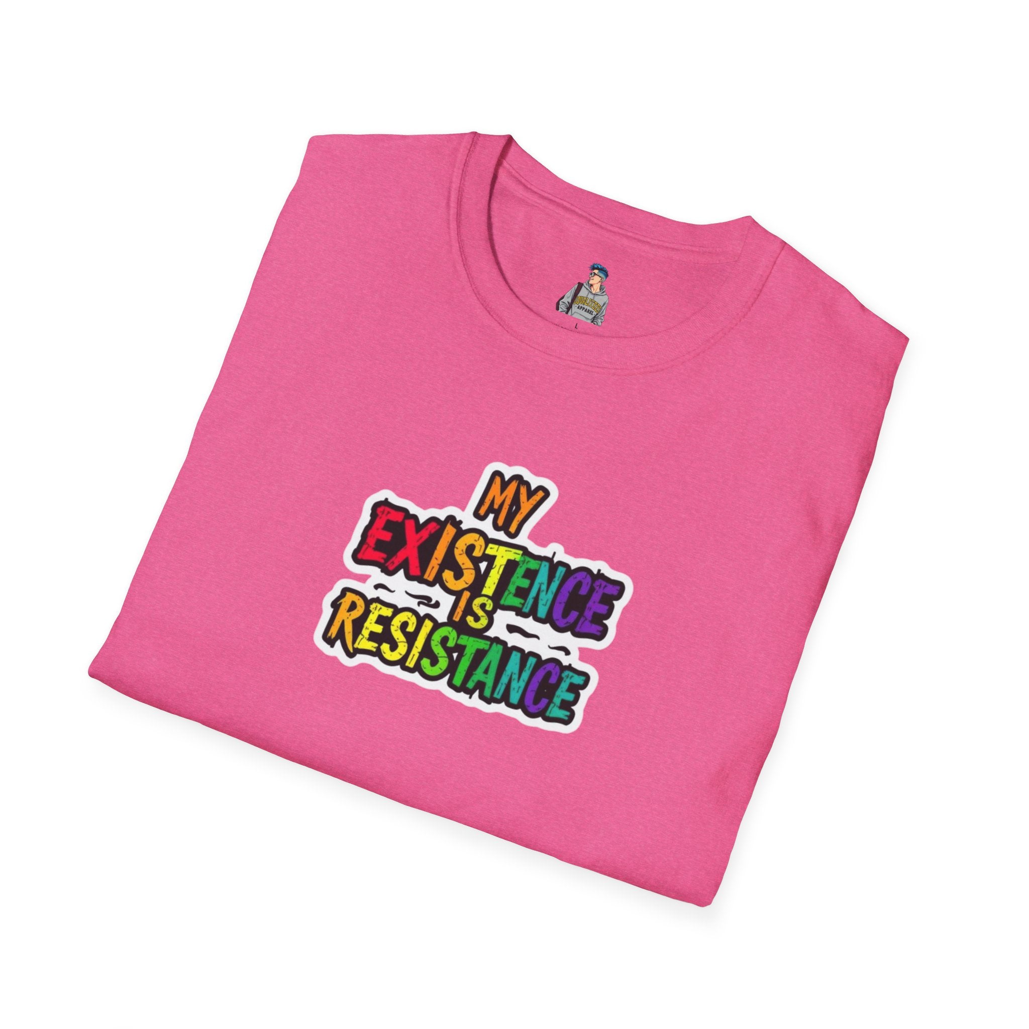 My Existence is Resistance Unisex Softstyle T-Shirt - Empowerment & Self-Expression Wear