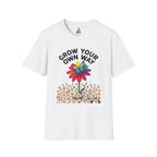 Unisex Softstyle T-Shirt - 'Grow Your Own Way' Floral Design for Queer Pride