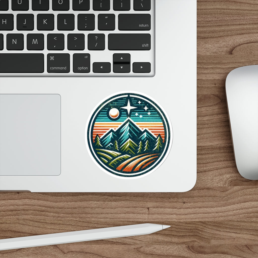 Die-Cut Stickers - Mountain Night Scene