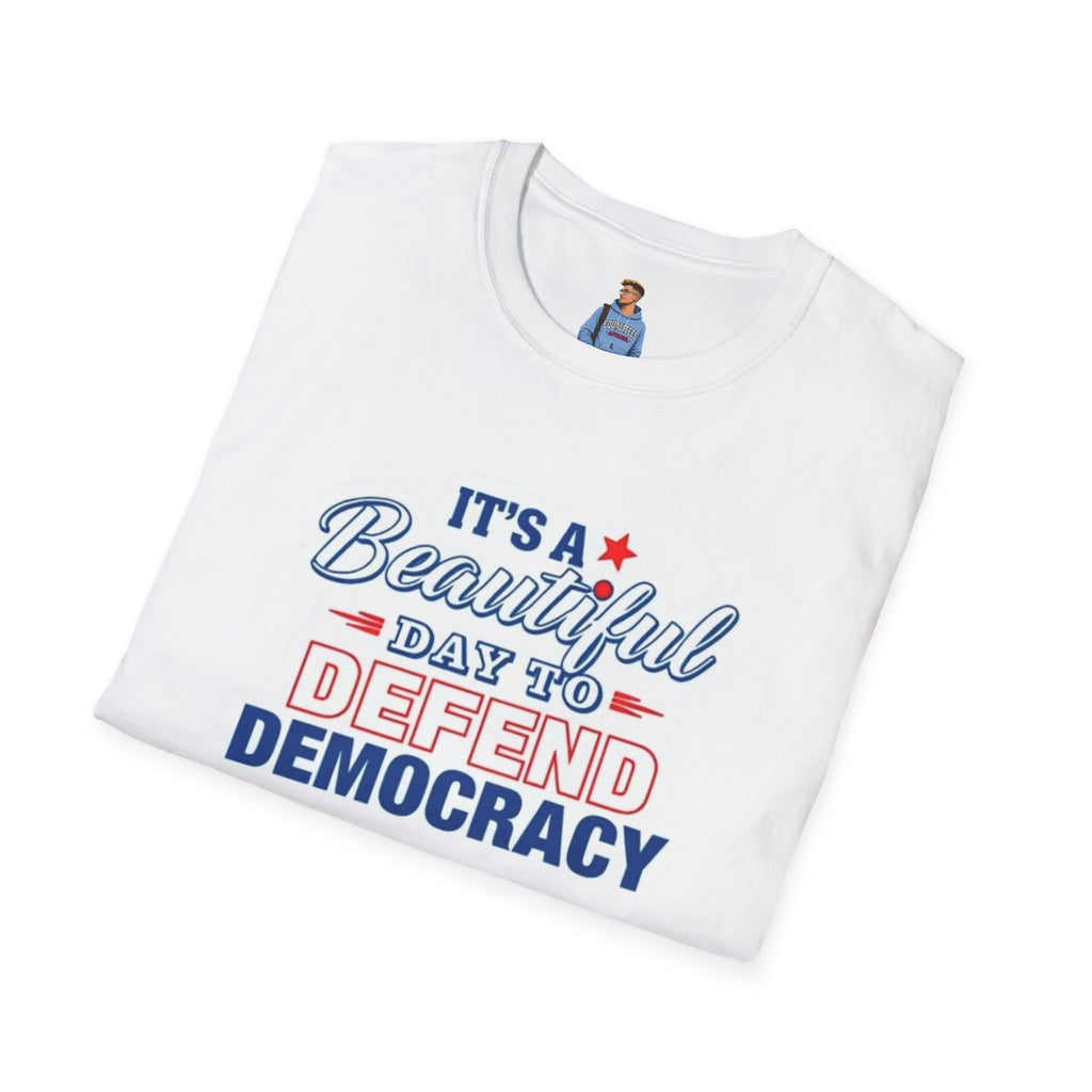 Defend Democracy Unisex Softstyle T-Shirt - Perfect for Activism and Everyday Wear