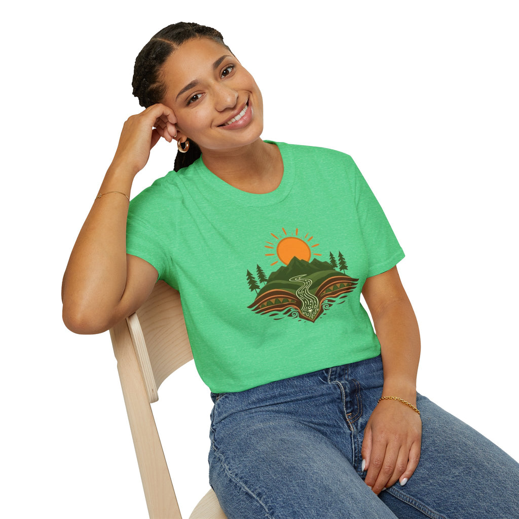 Mountain Scene Unisex Softstyle T-shirt