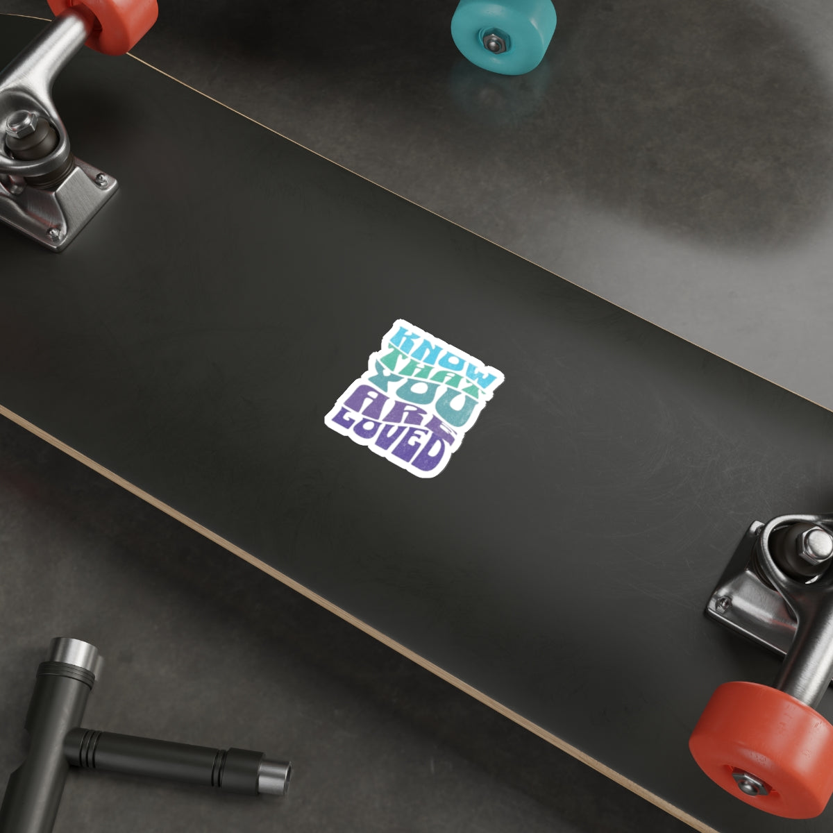 Die-Cut Stickers - Know That You Are Loved Wavy Design