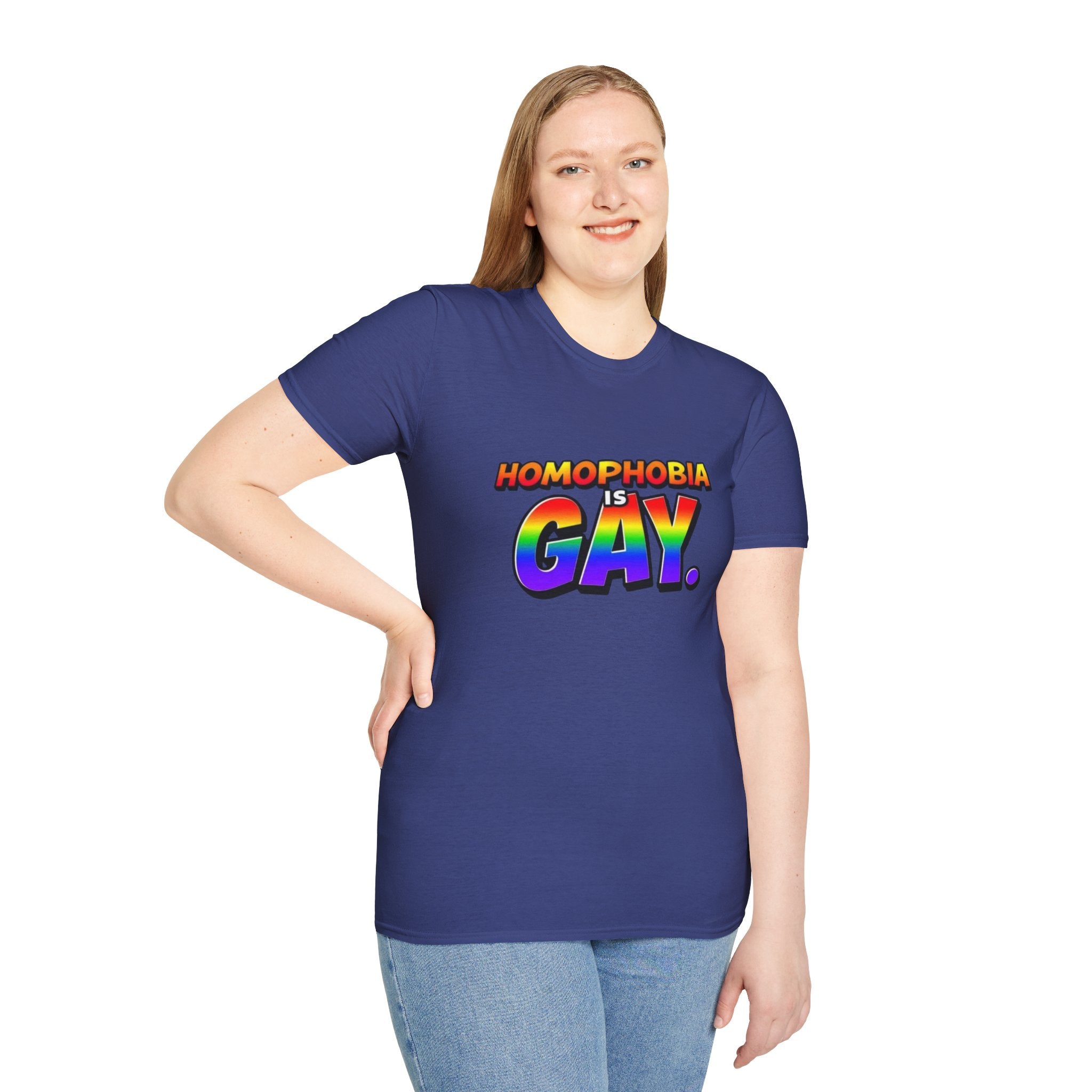Pride T-Shirt, Homophobia Is Gay Unisex Softstyle Shirt